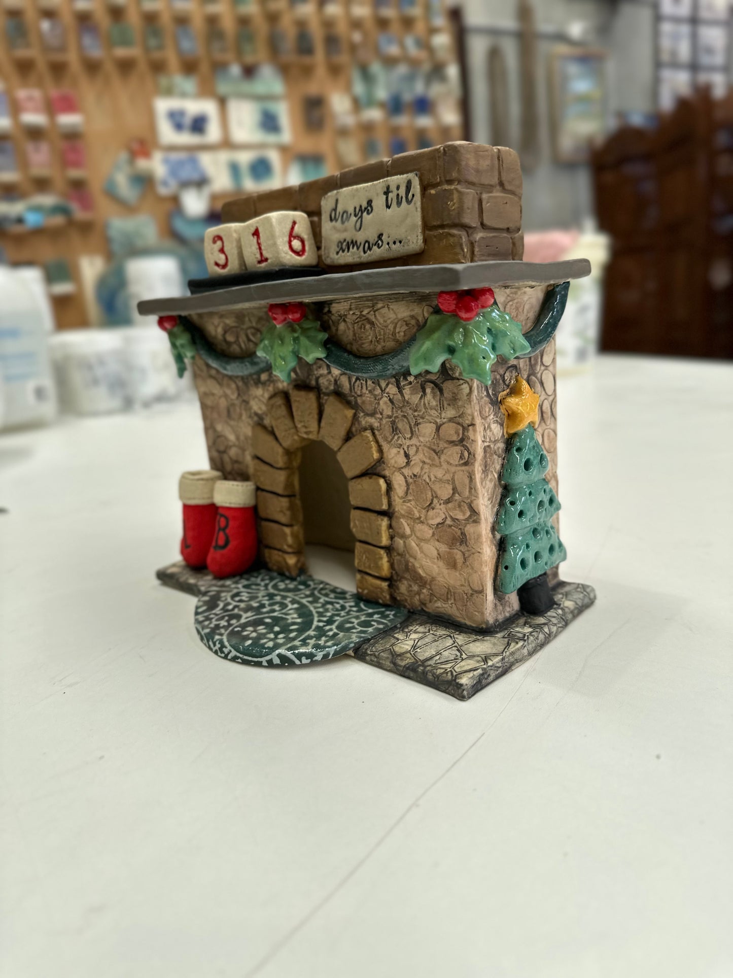 Saturday 28th November 9am - 3pm - Pottery Handbuilt Christmas Fireplace