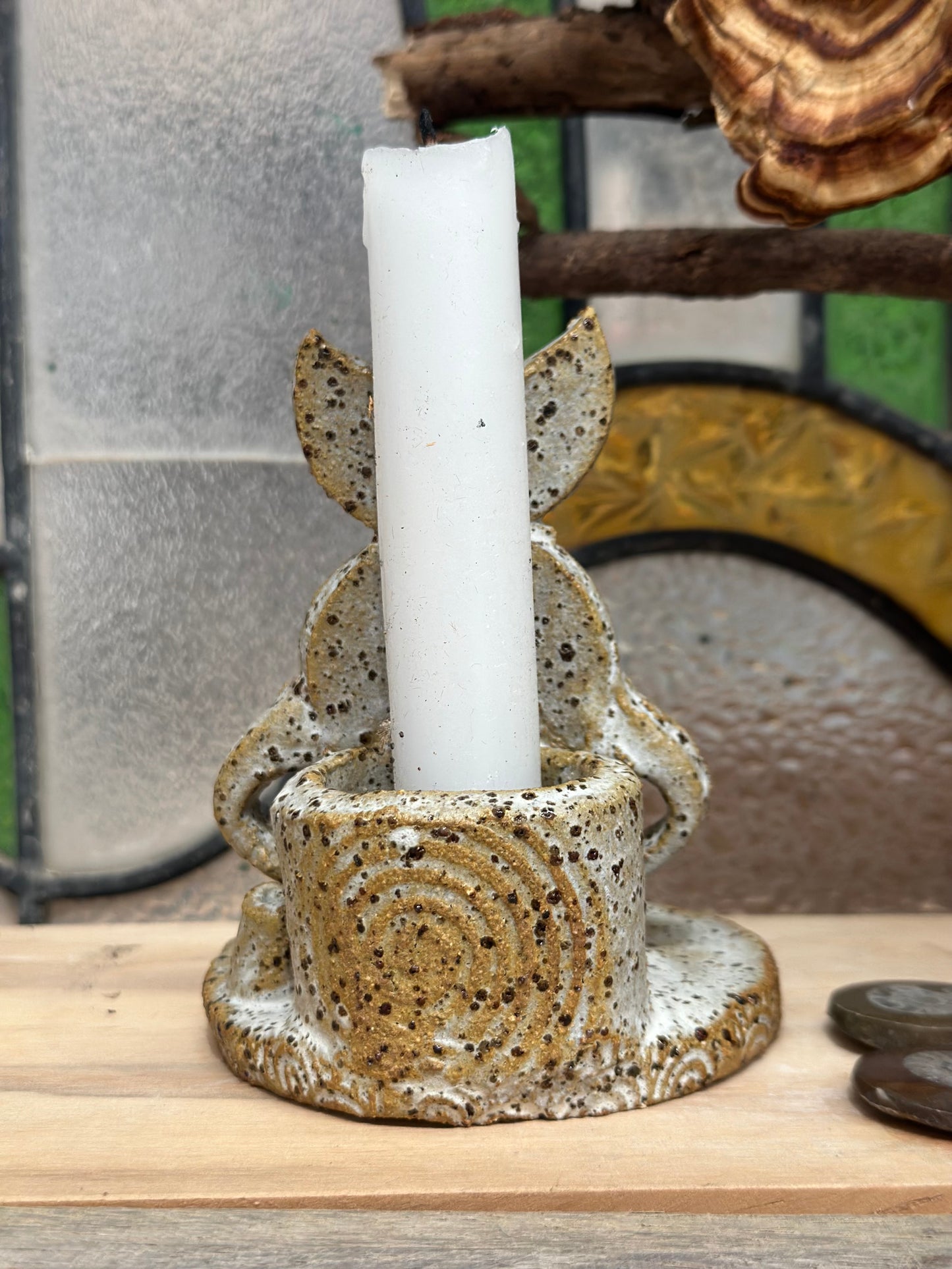 Earth Father Candle & Incense Holder