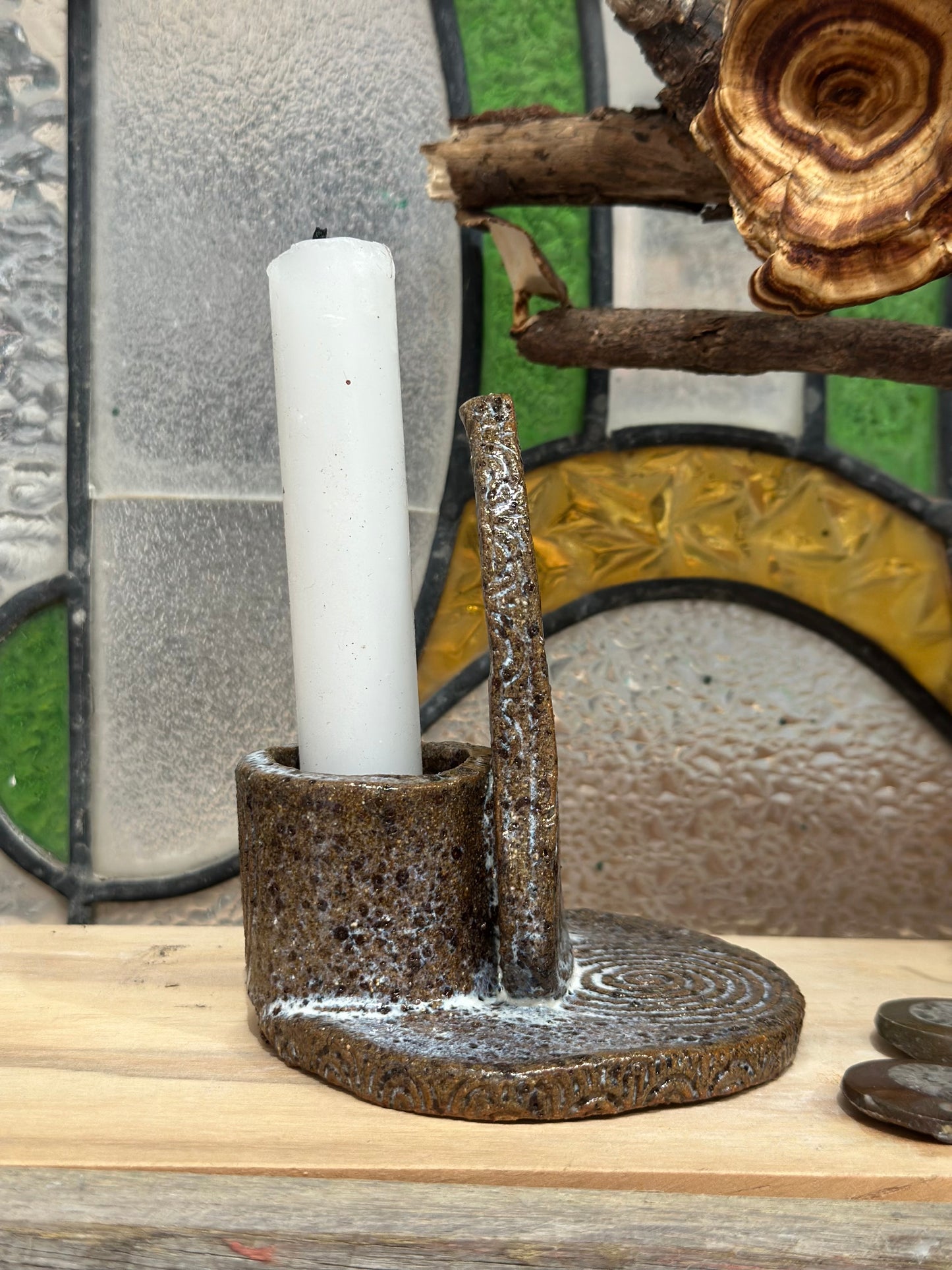 Standing Stone Candle & Smudge Holder