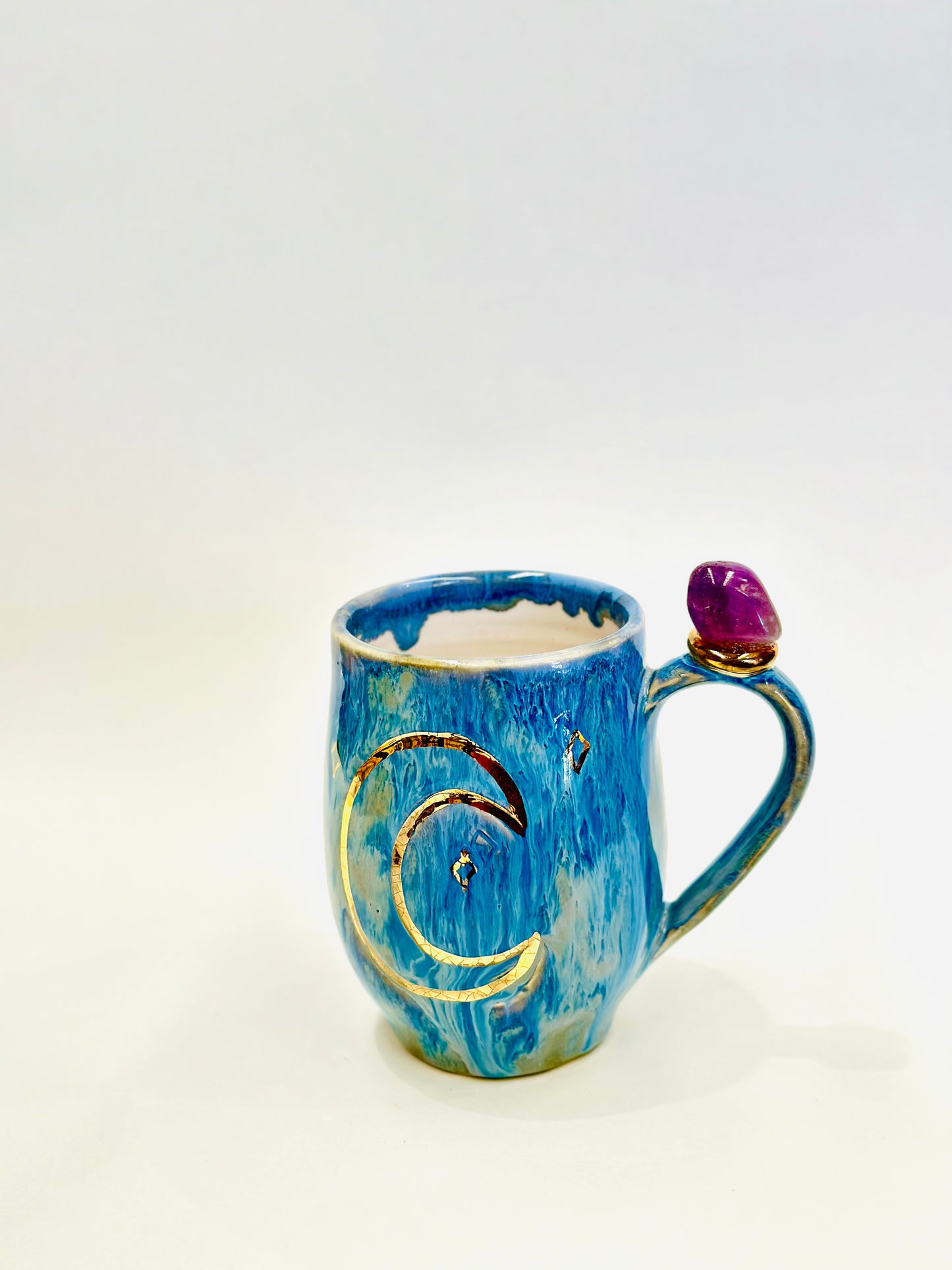 Amethyst Sun and Moon Crystal Mug