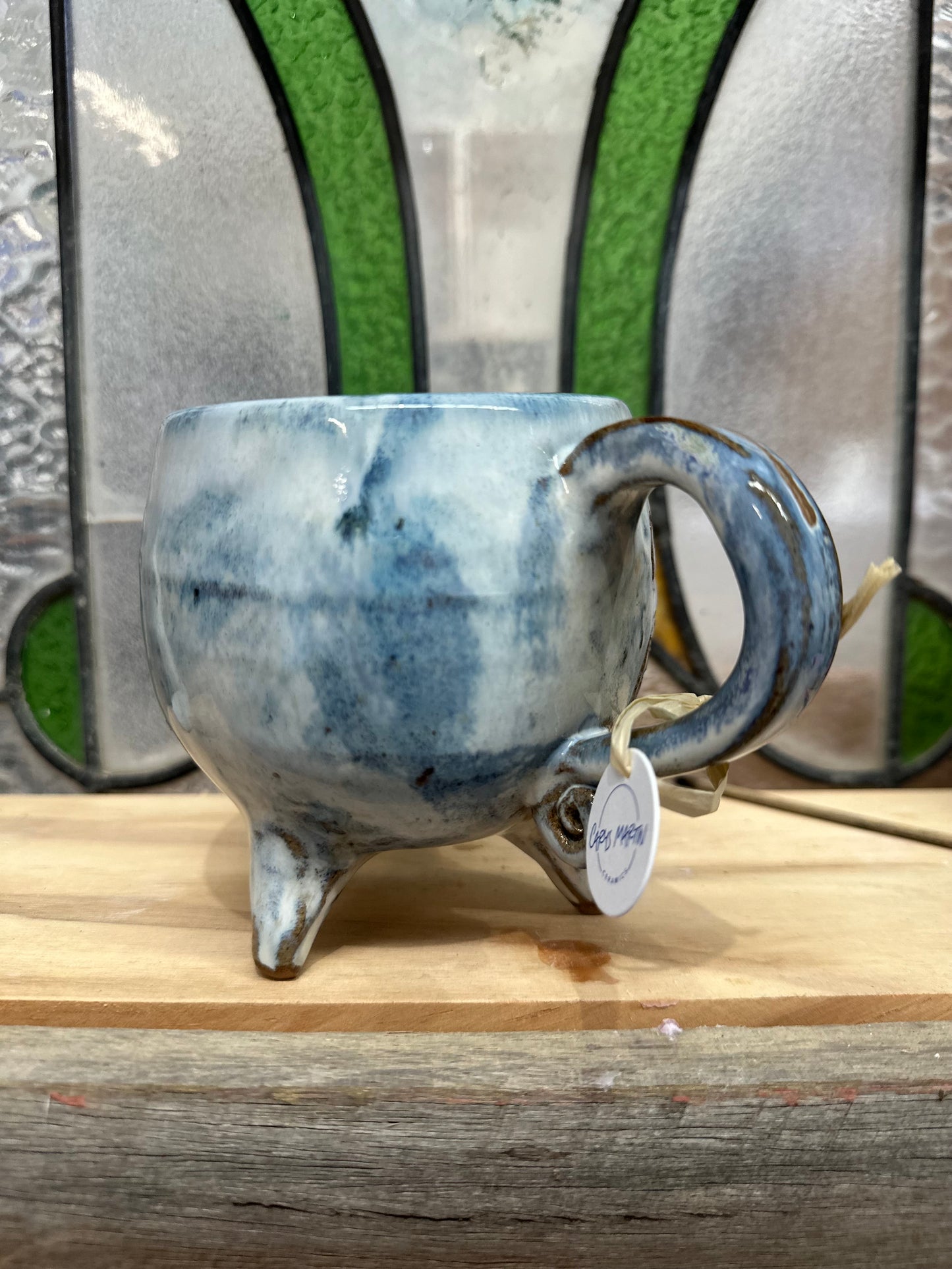 Cauldron Crystal Cup – Raven Goddess with Quartz Point