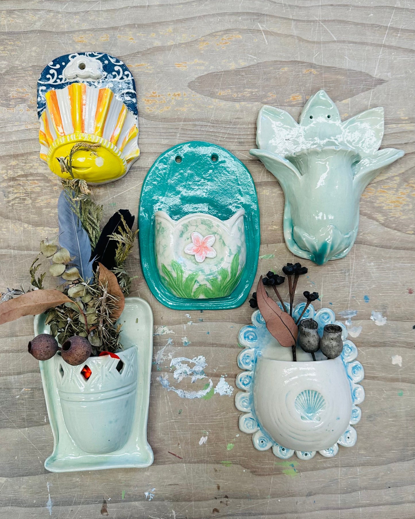 Sunday 19th July 1pm-12noon- Handbuilt Pottery Wall Planters