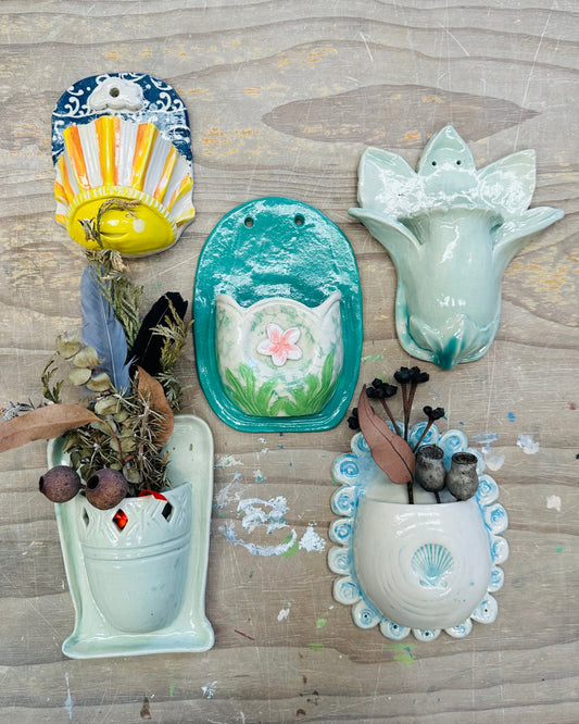 Sunday 19th July 1pm-12noon- Handbuilt Pottery Wall Planters