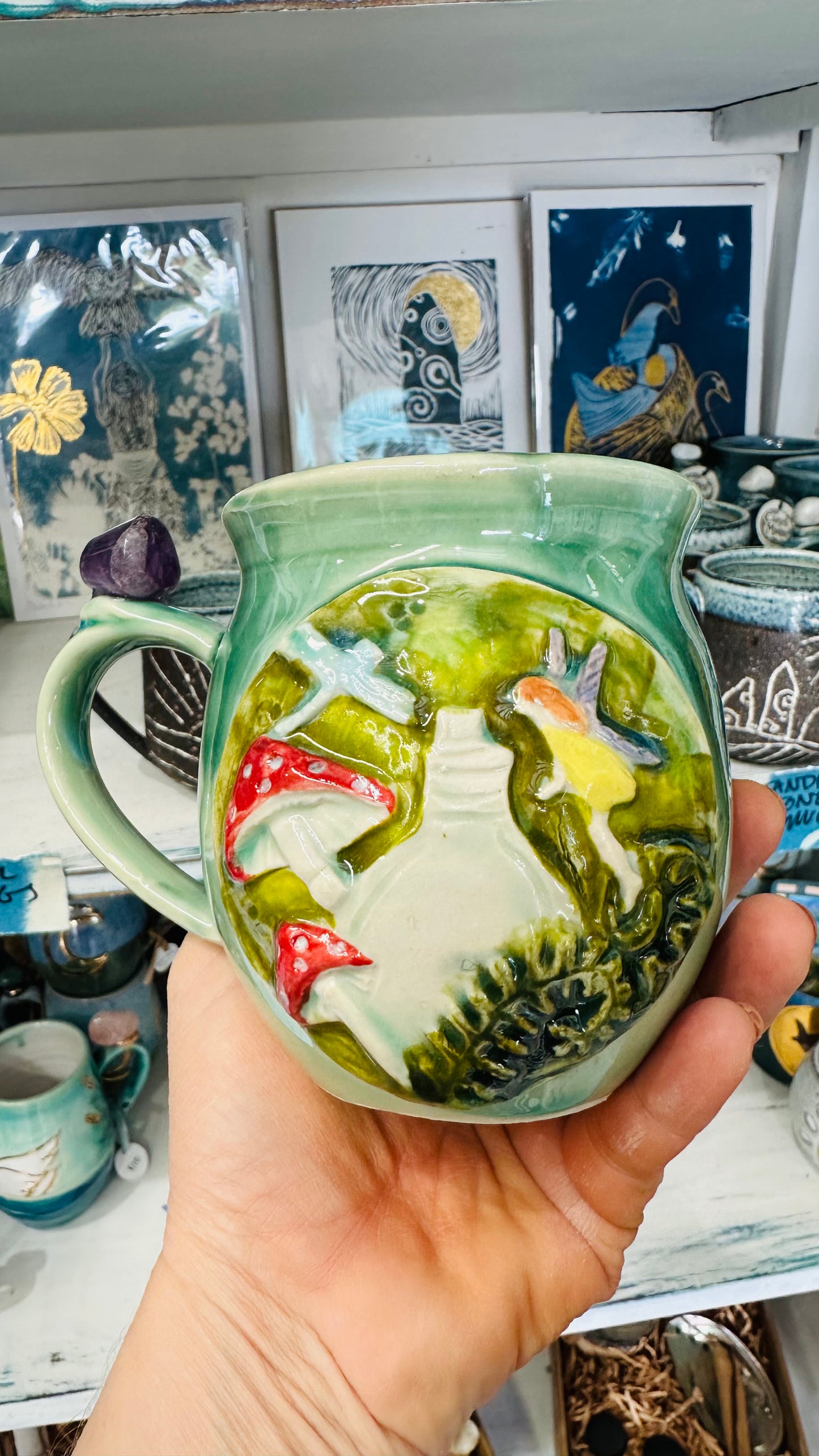 Toadstool Magic Amethyst Crystal Mug