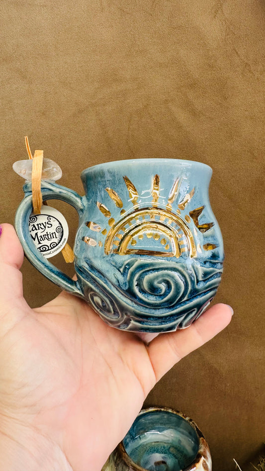 Rising Sun Quartz Crystal Mug