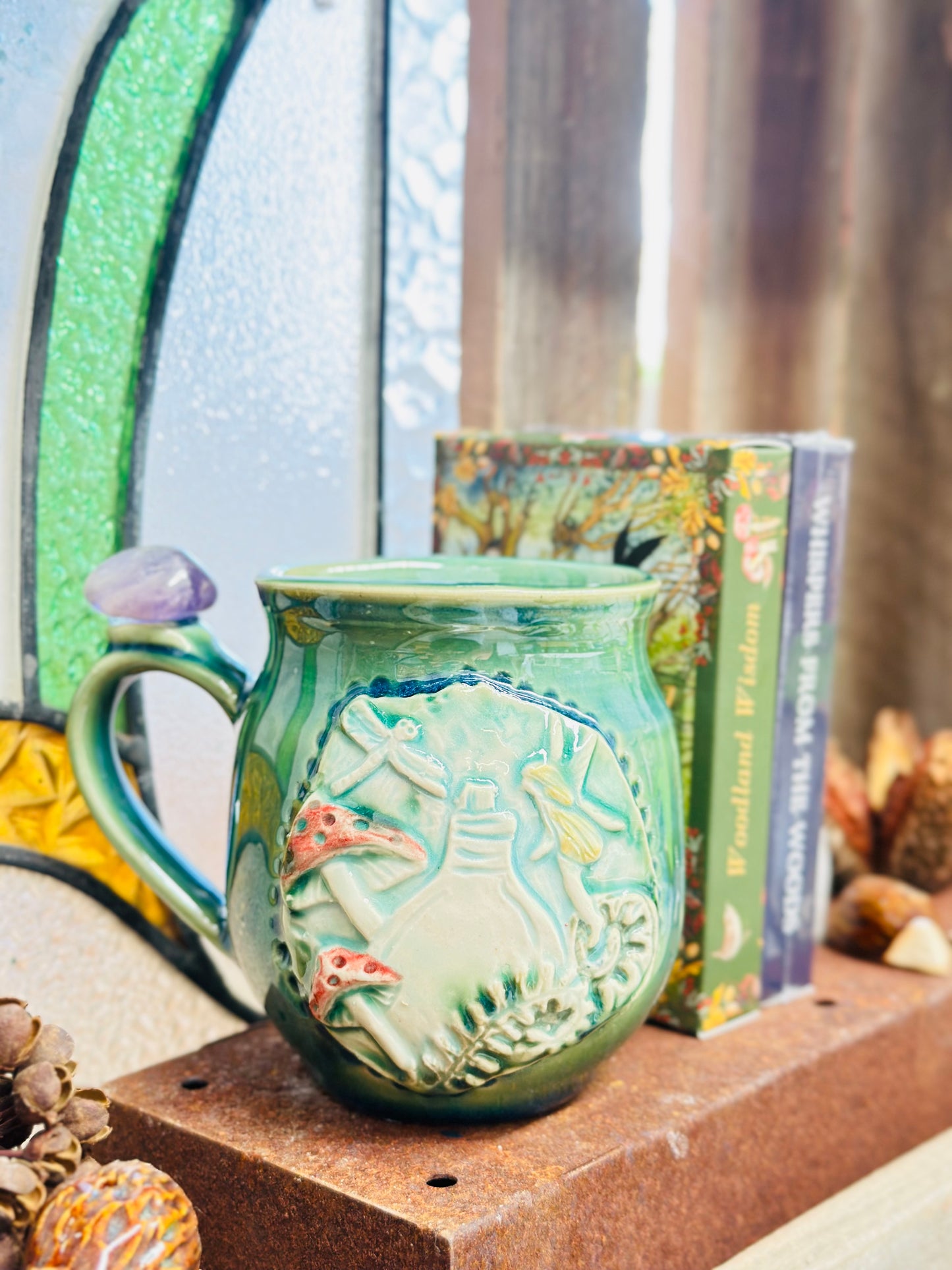 Toadstool Magic Amethyst Crystal Mug