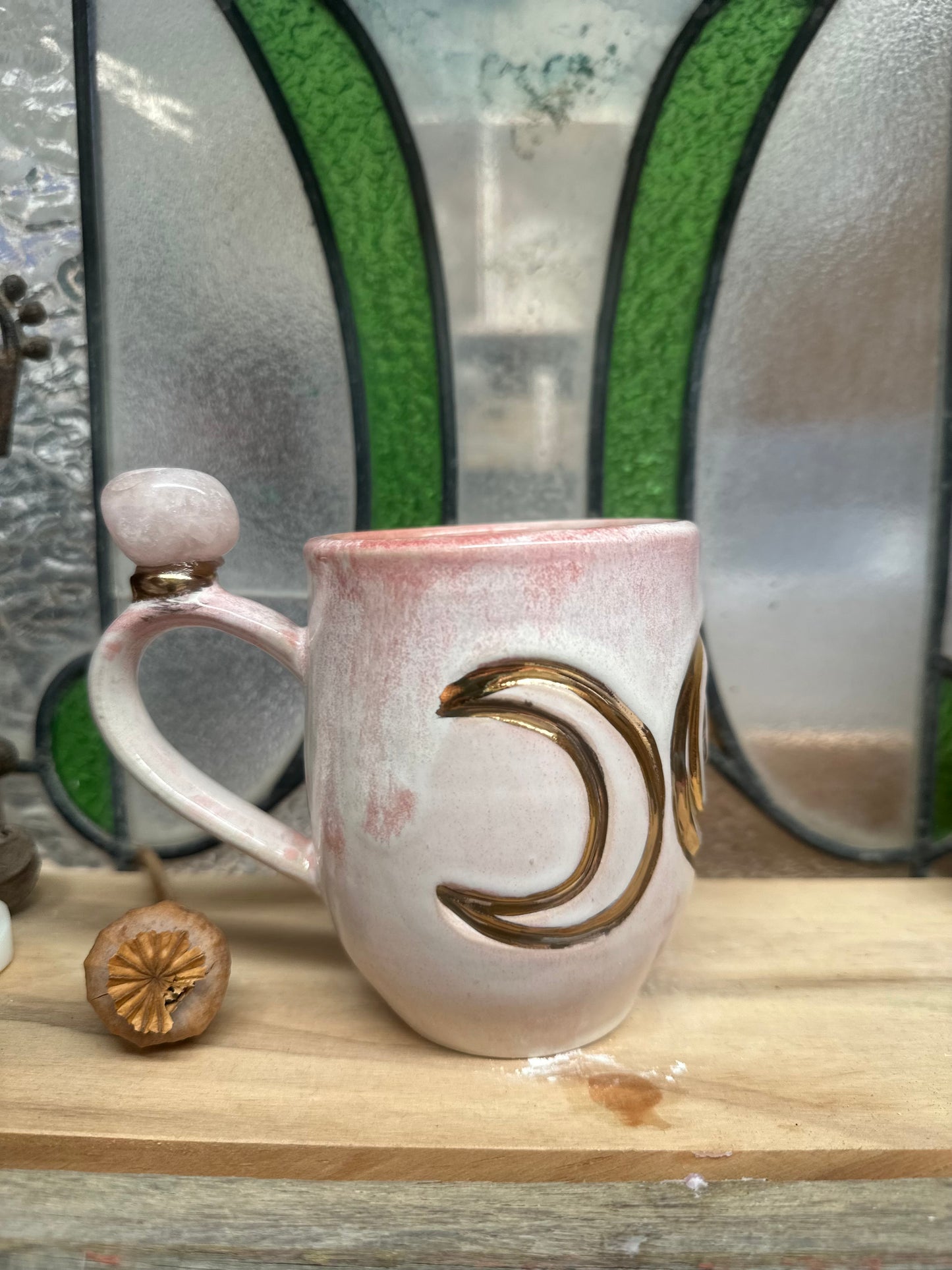Rose Quartz Crystal Cup