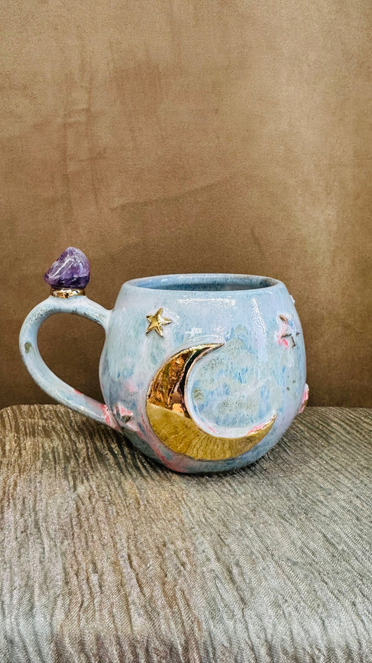 Moon Magic Crystal Mugs with Lepiodite
