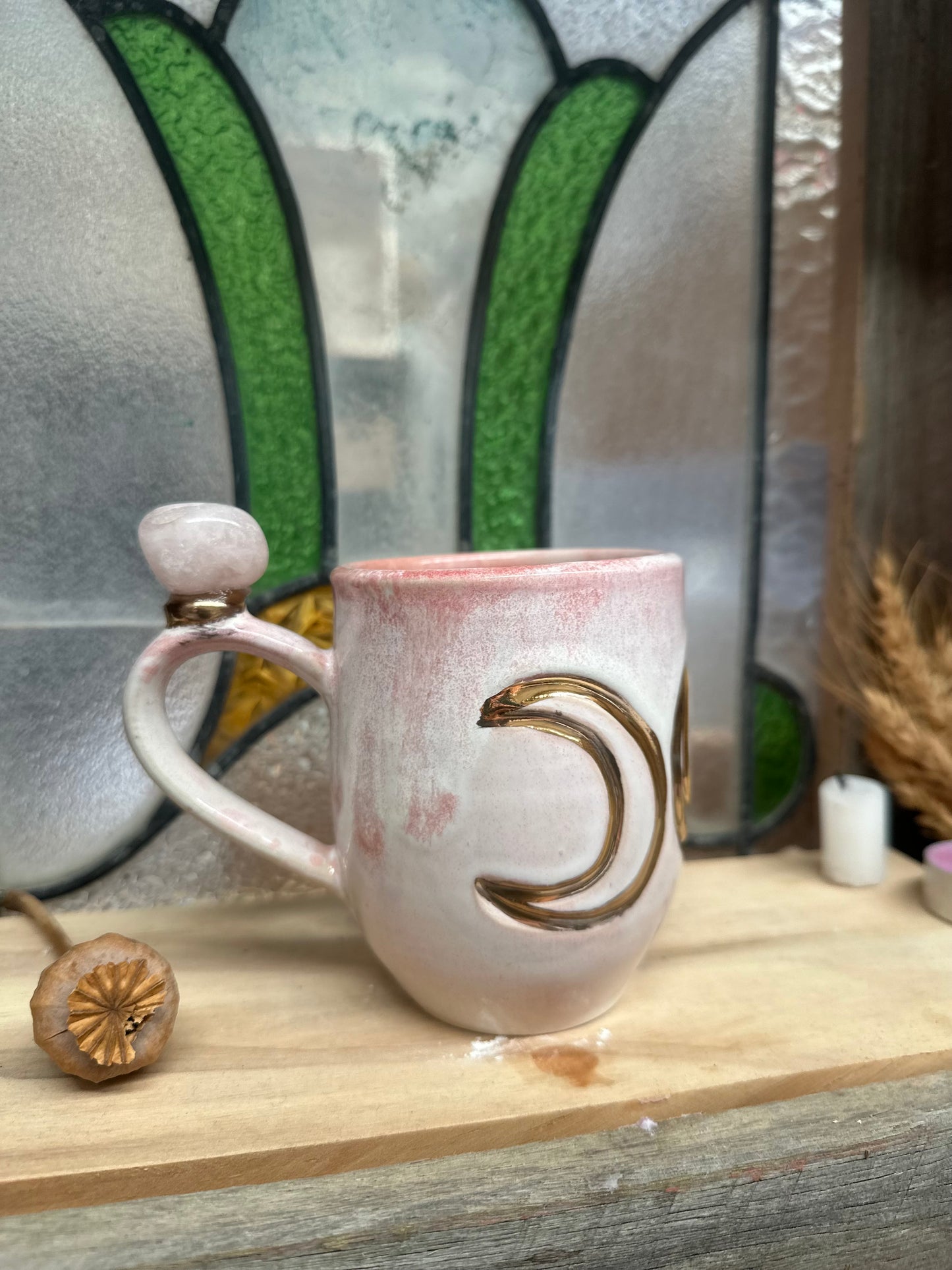 Rose Quartz Crystal Cup