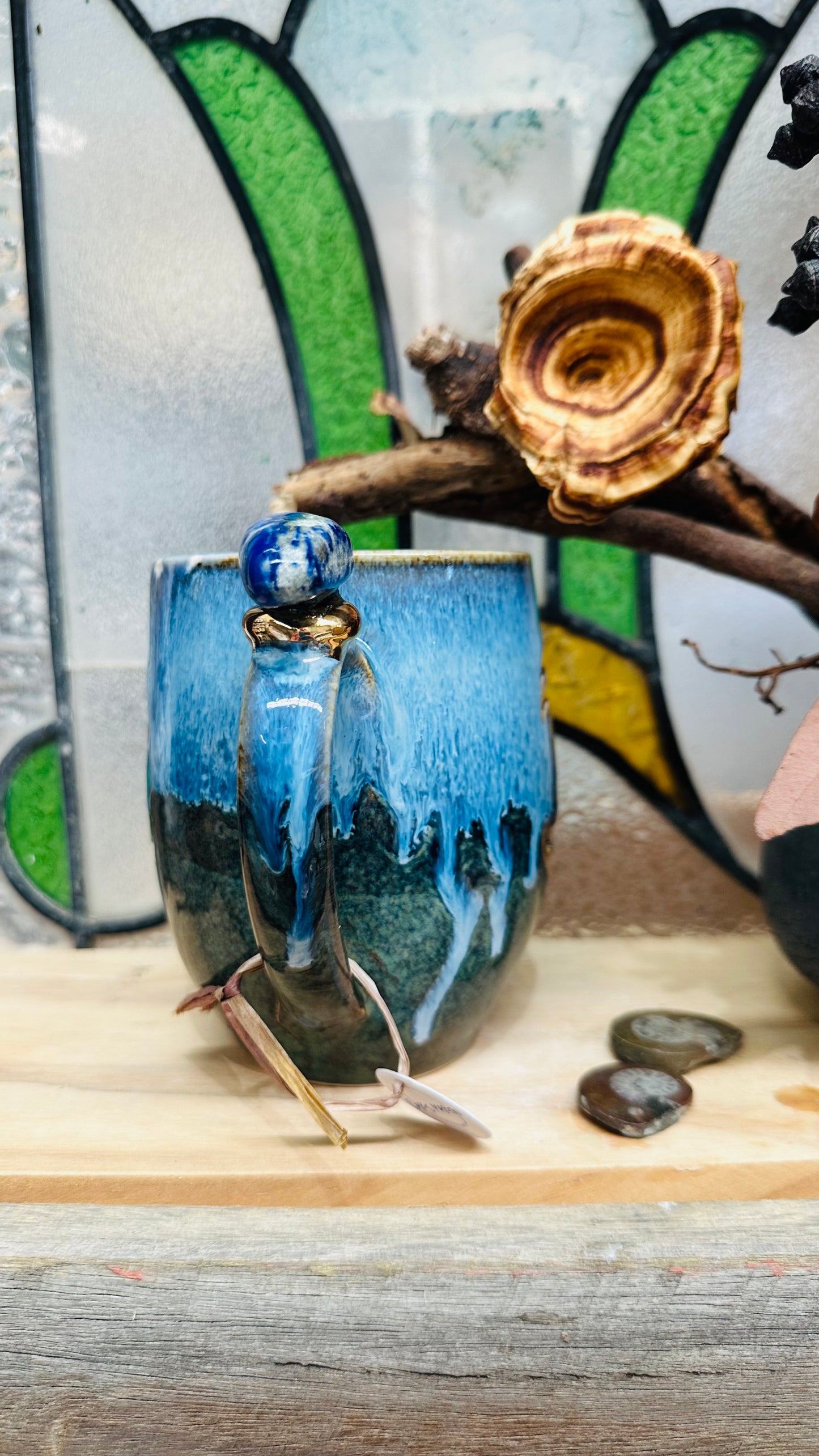 Lapis Lazuli Triple Goddess Crystal Mug