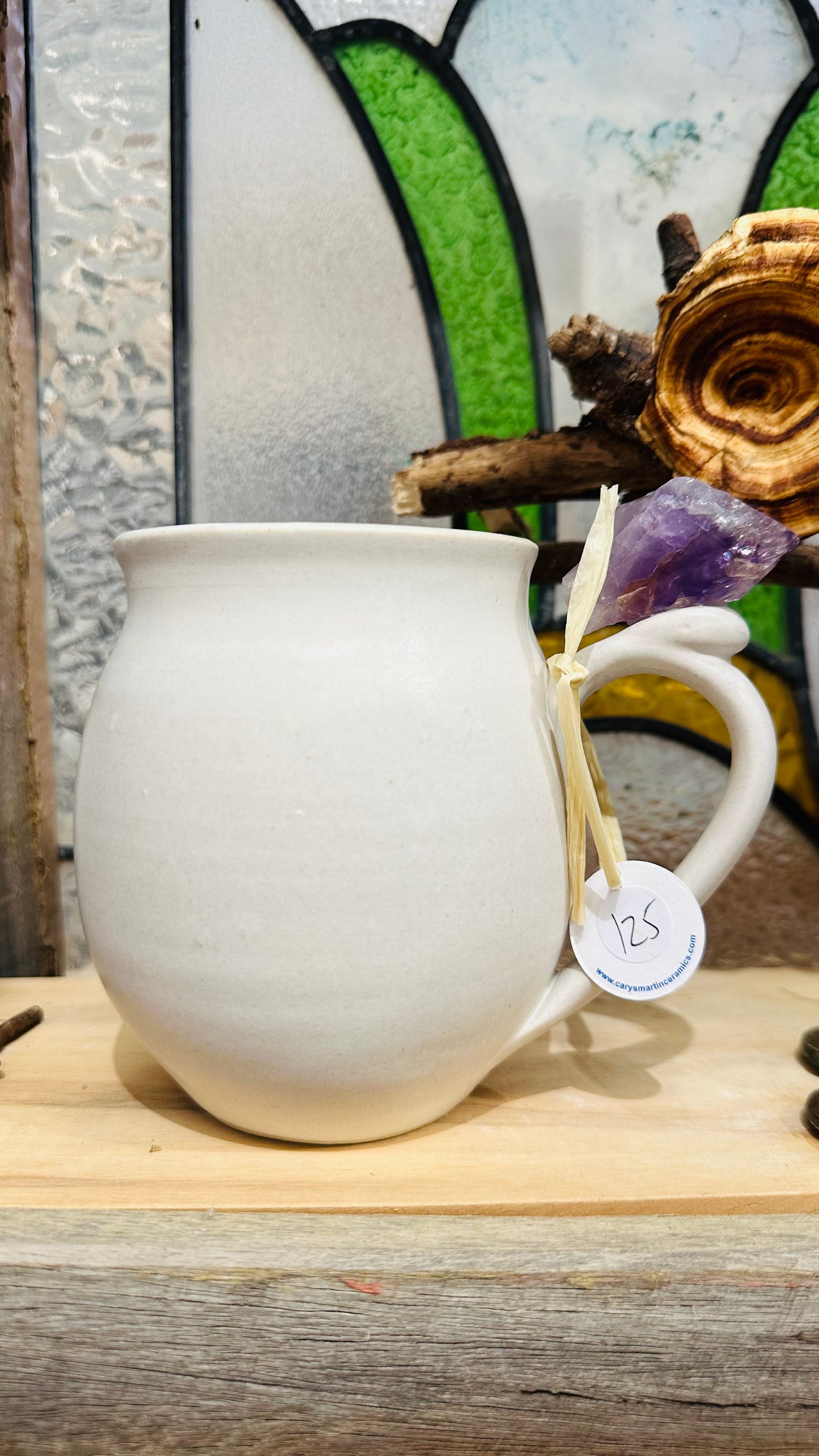 Angel Wing Amethyst Crystal Mug