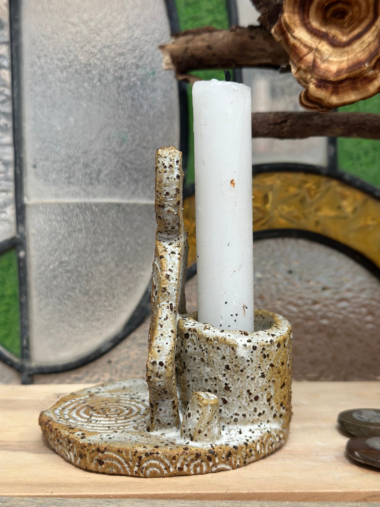 Earth Father Candle & Incense Holder