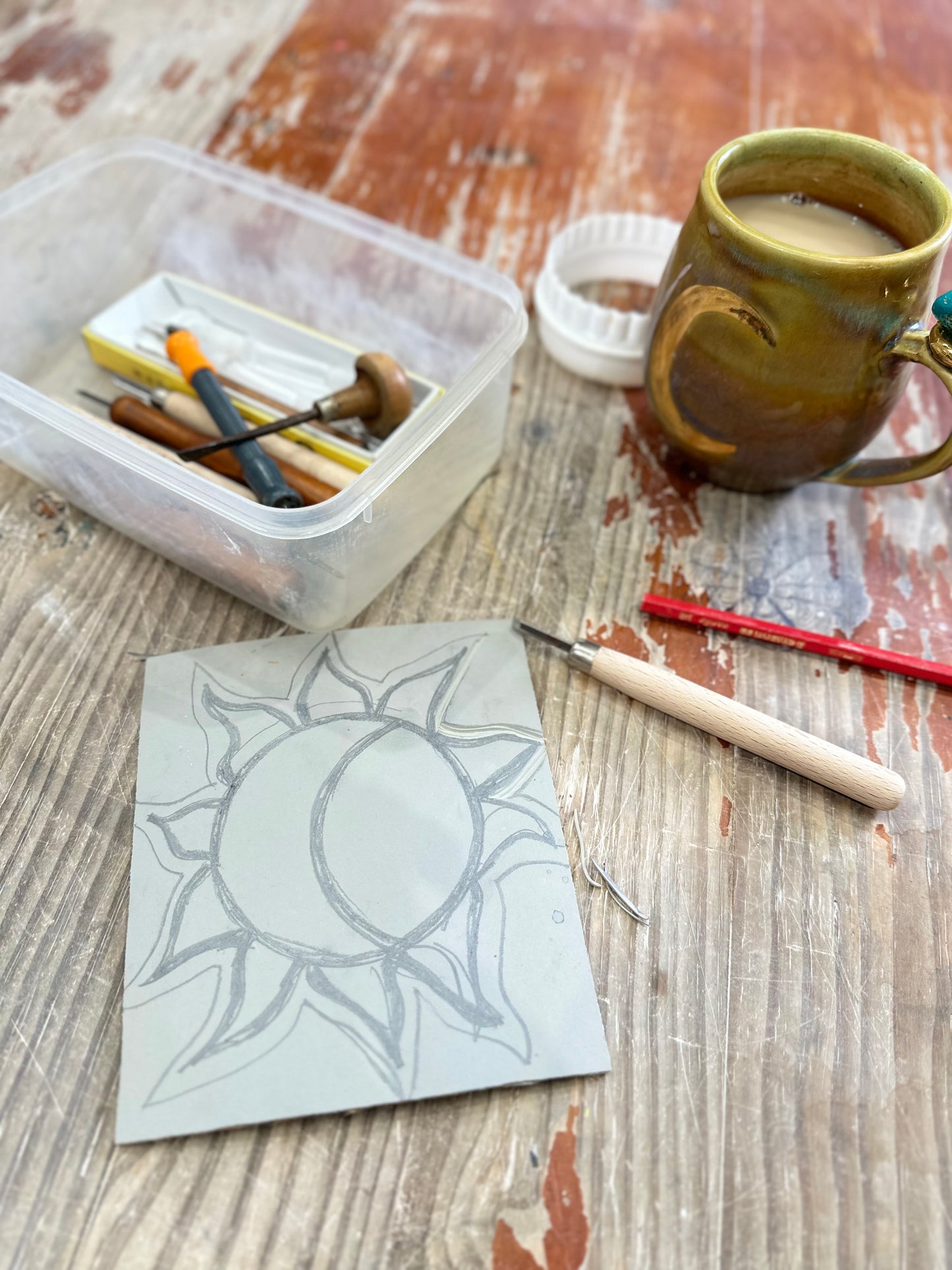 Introductory Printmaking - celestial lino prints. Sunday 2nd June 9:30am - 12