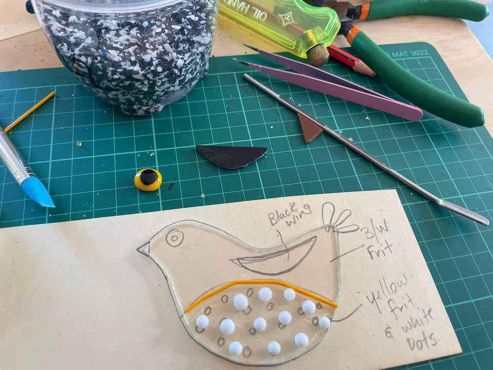 Sun 7th Feb 10am-12pm. Hot Glass Art Birds and Butterflies