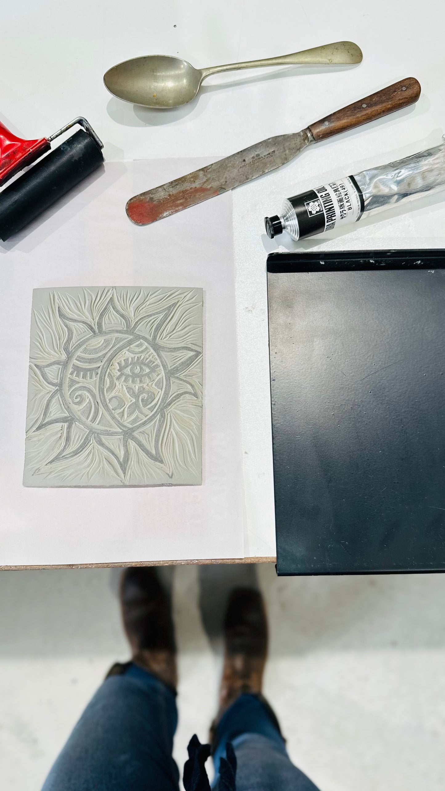 Introductory Printmaking - celestial lino prints. Sunday 2nd June 9:30am - 12
