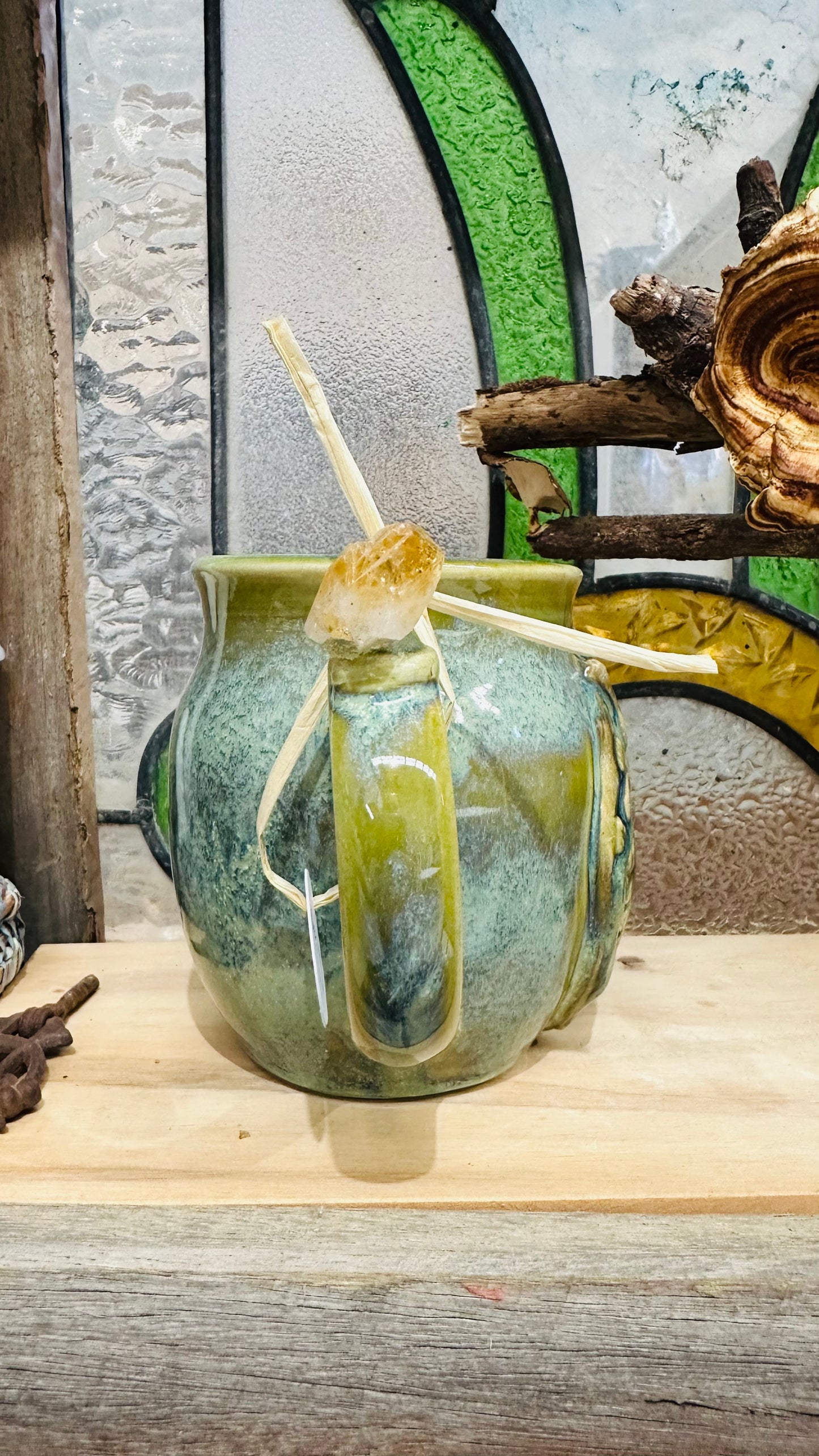 The Antlered Goddess, Elen of the Ways - Citrine Crystal Mug