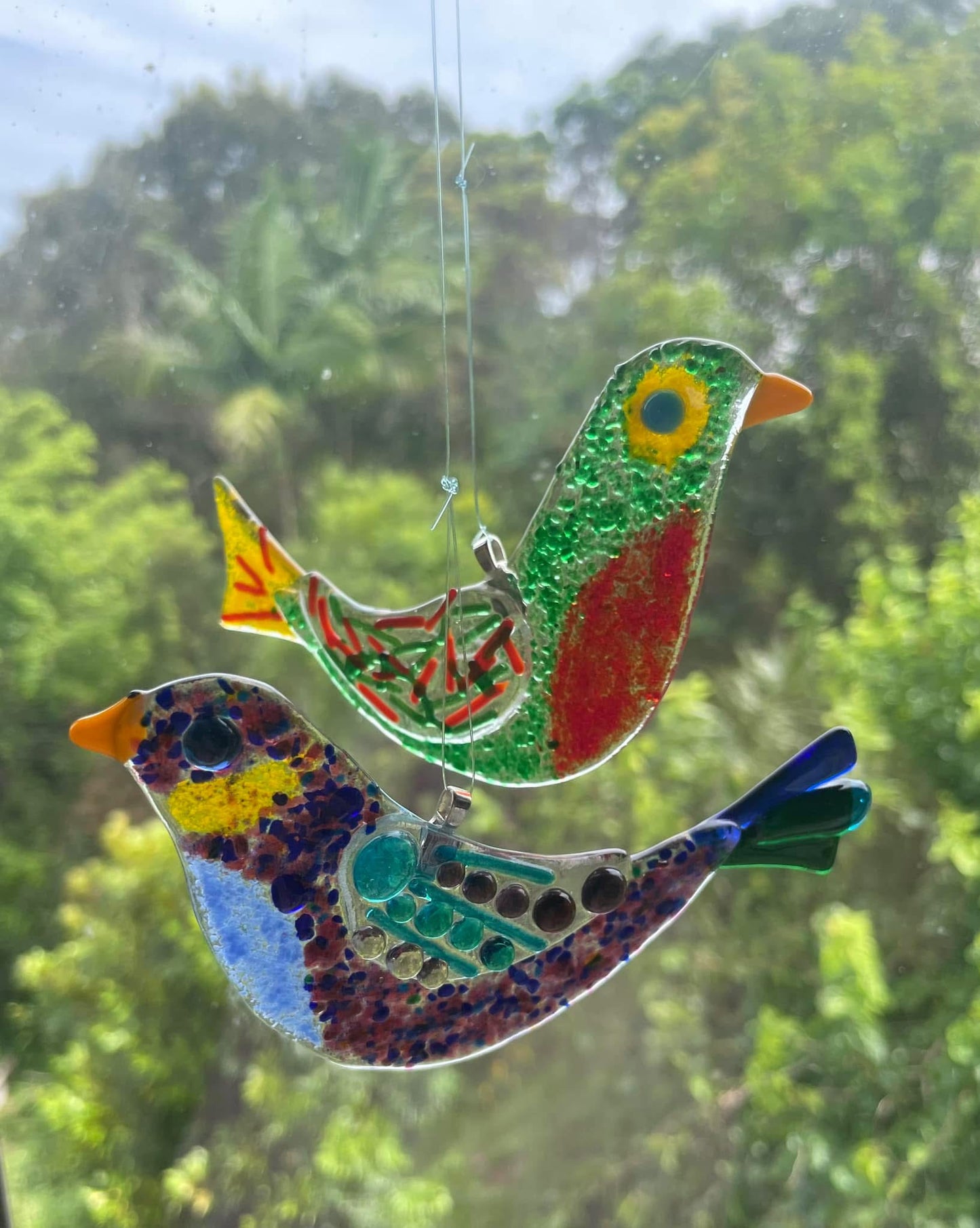 HOT GLASS ART! Sunday 9th March 10am-12noon - Glass fused Birds and Butterfly Suncatchers