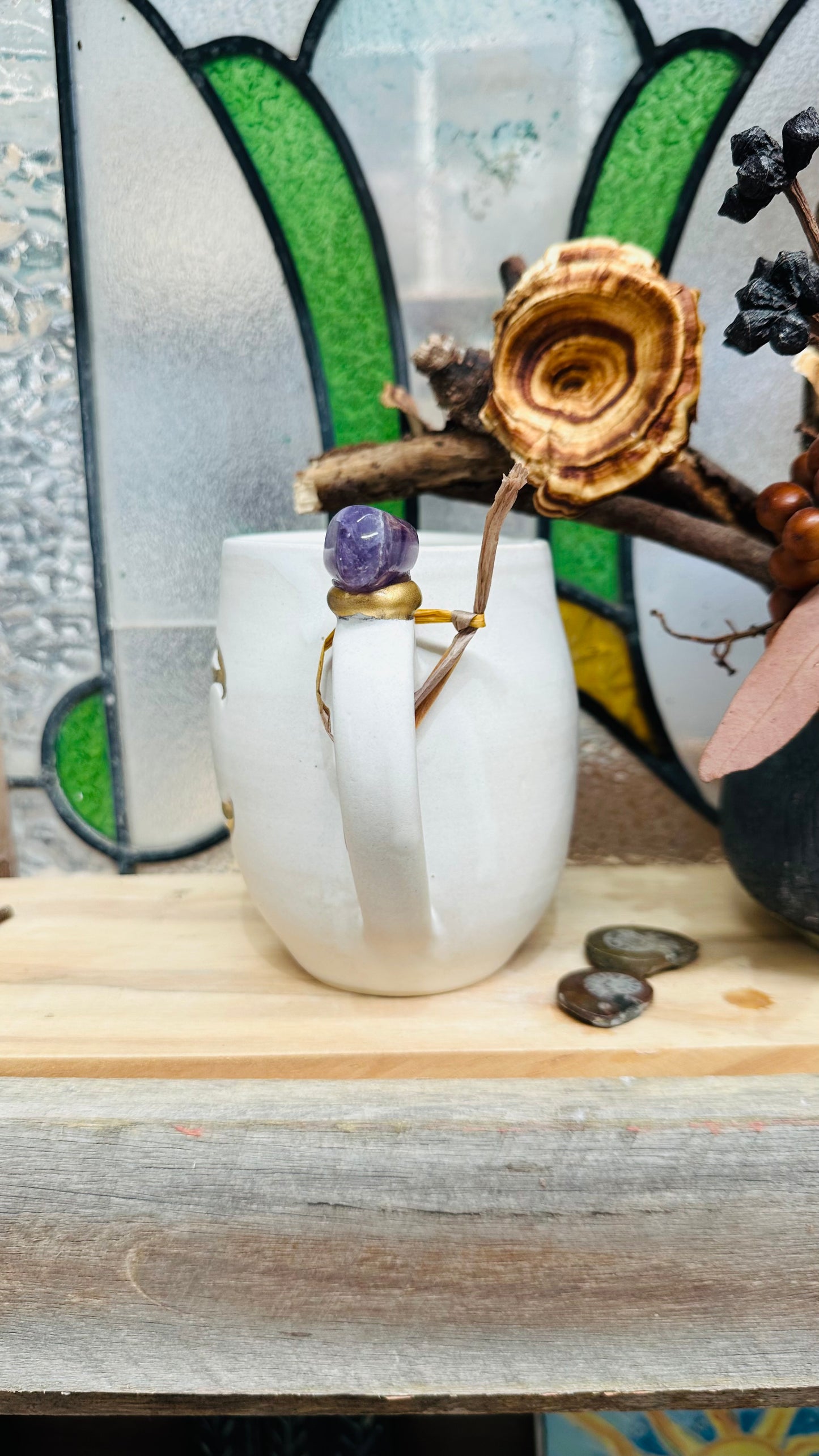 Amethyst Sun and Moon Crystal Mug