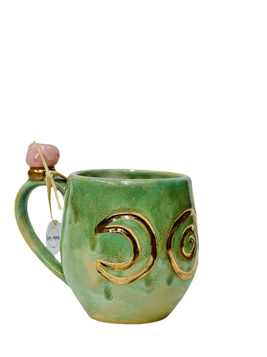 Triple Goddess Crystal Mug – Rose Quartz