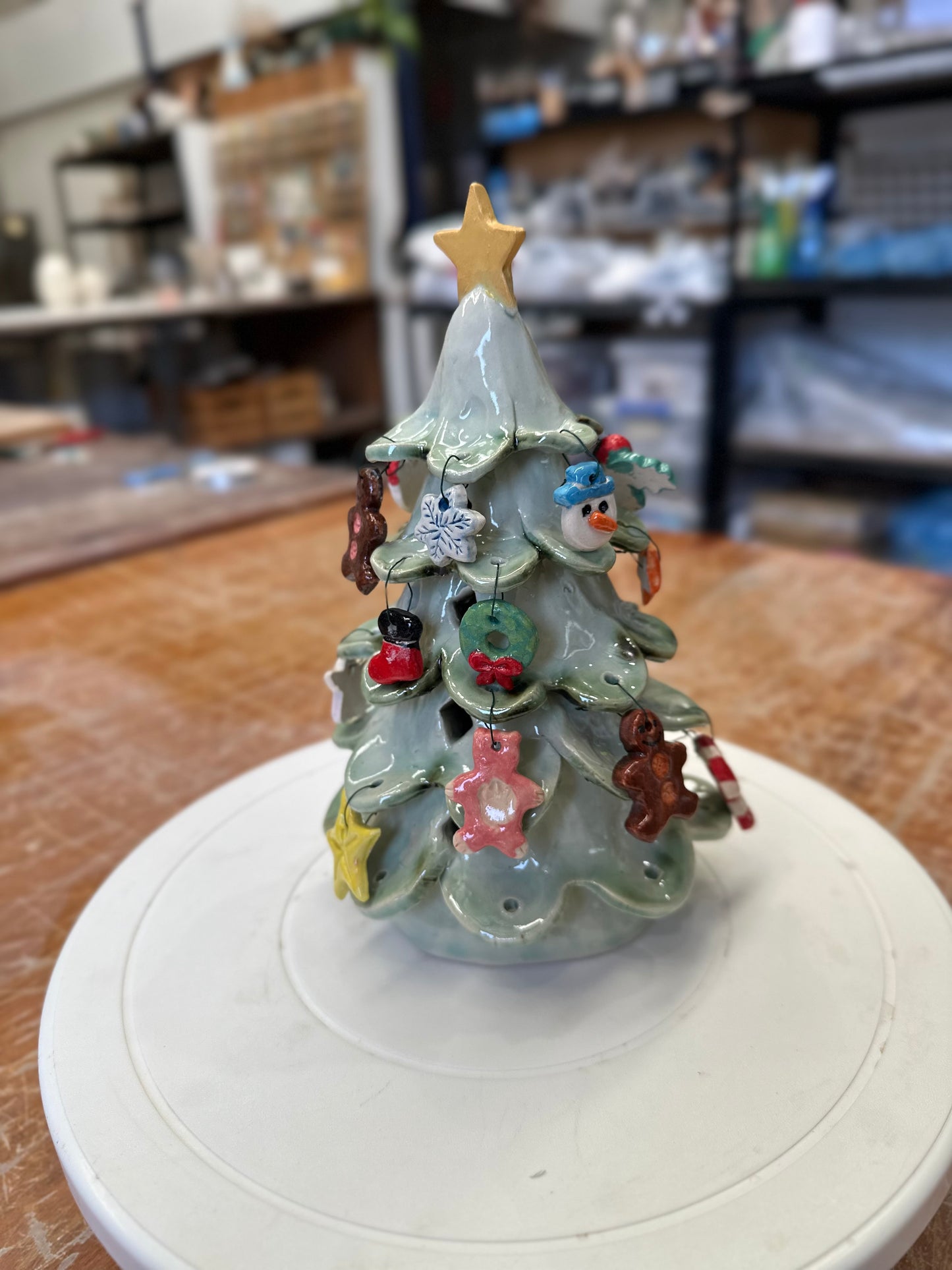 Christmas Pottery Workshop! Create your own Santa, Snowman, Angel or Xmas Tree. Sunday 16th November 9am - 1pm