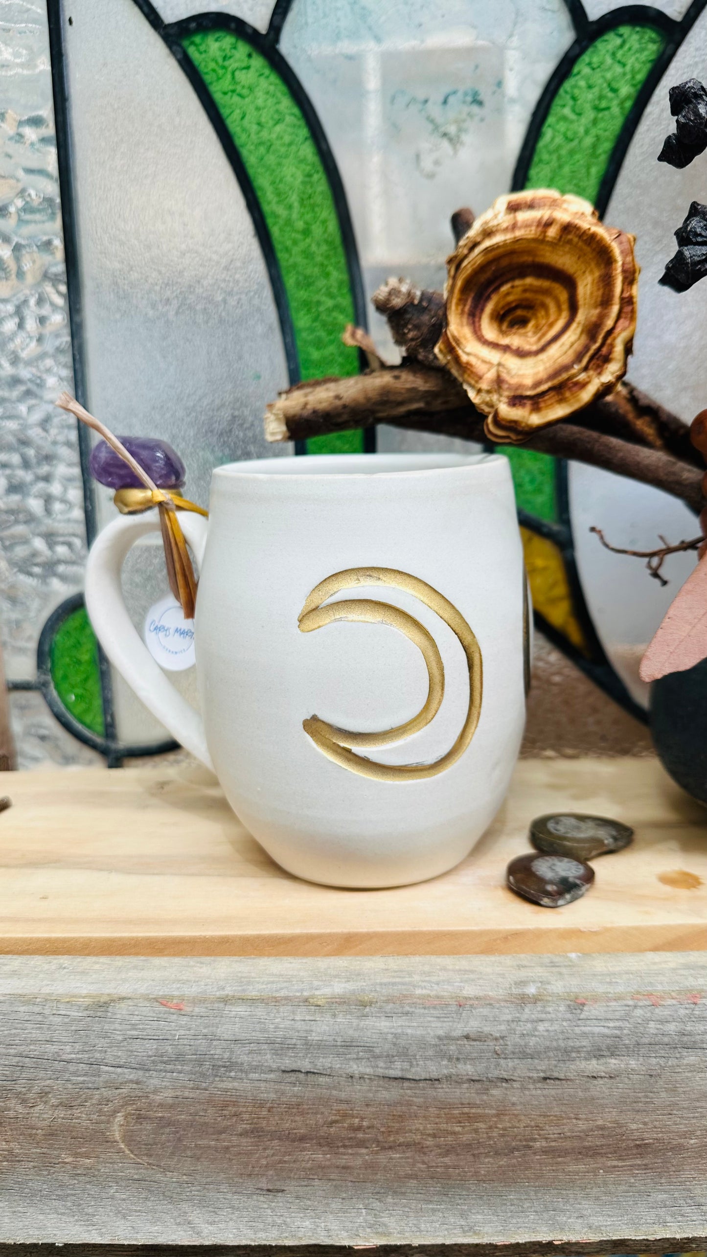 Amethyst Sun and Moon Crystal Mug