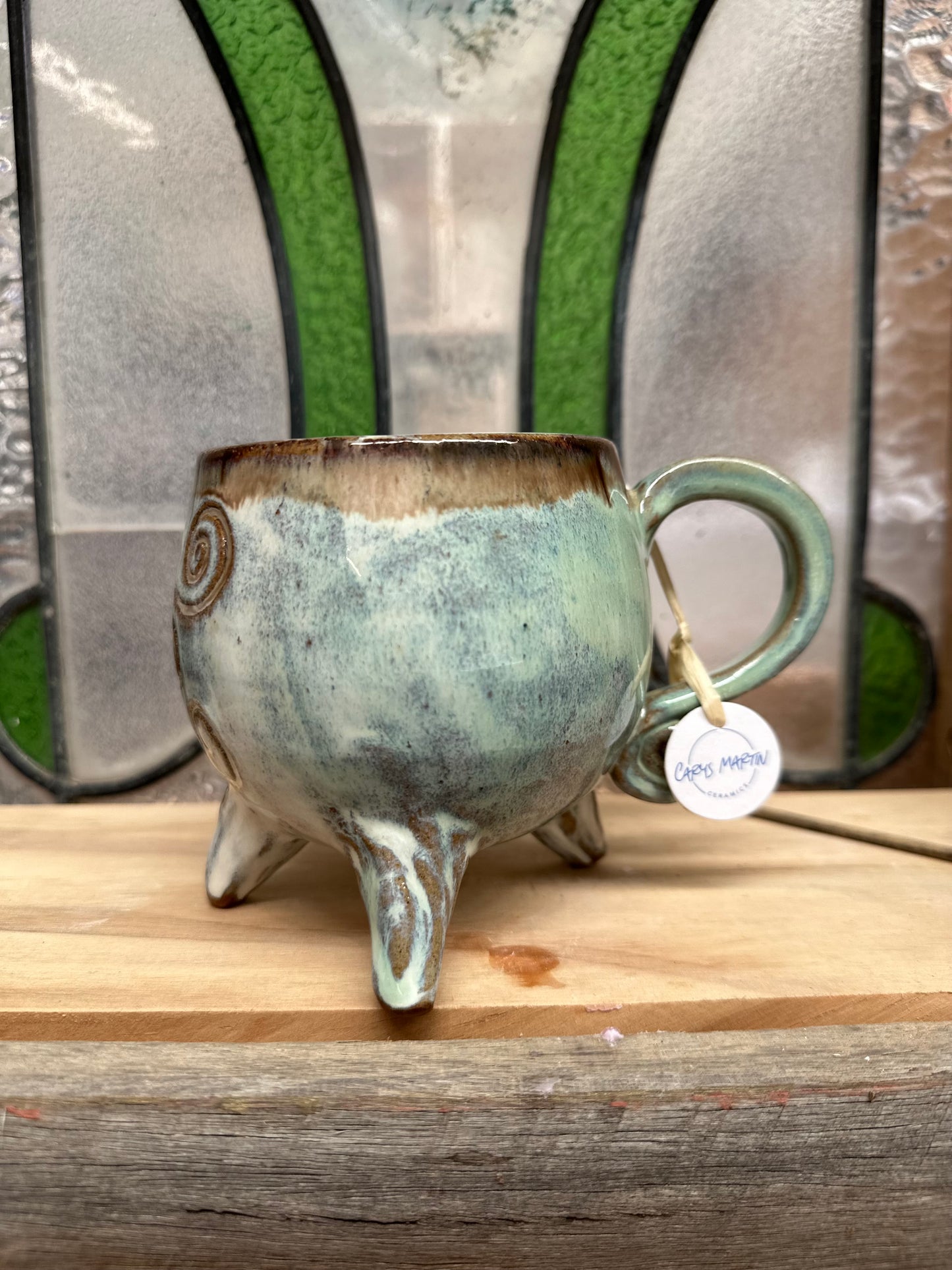 Cauldron Crystal Cup – Goddess with Quartz Point