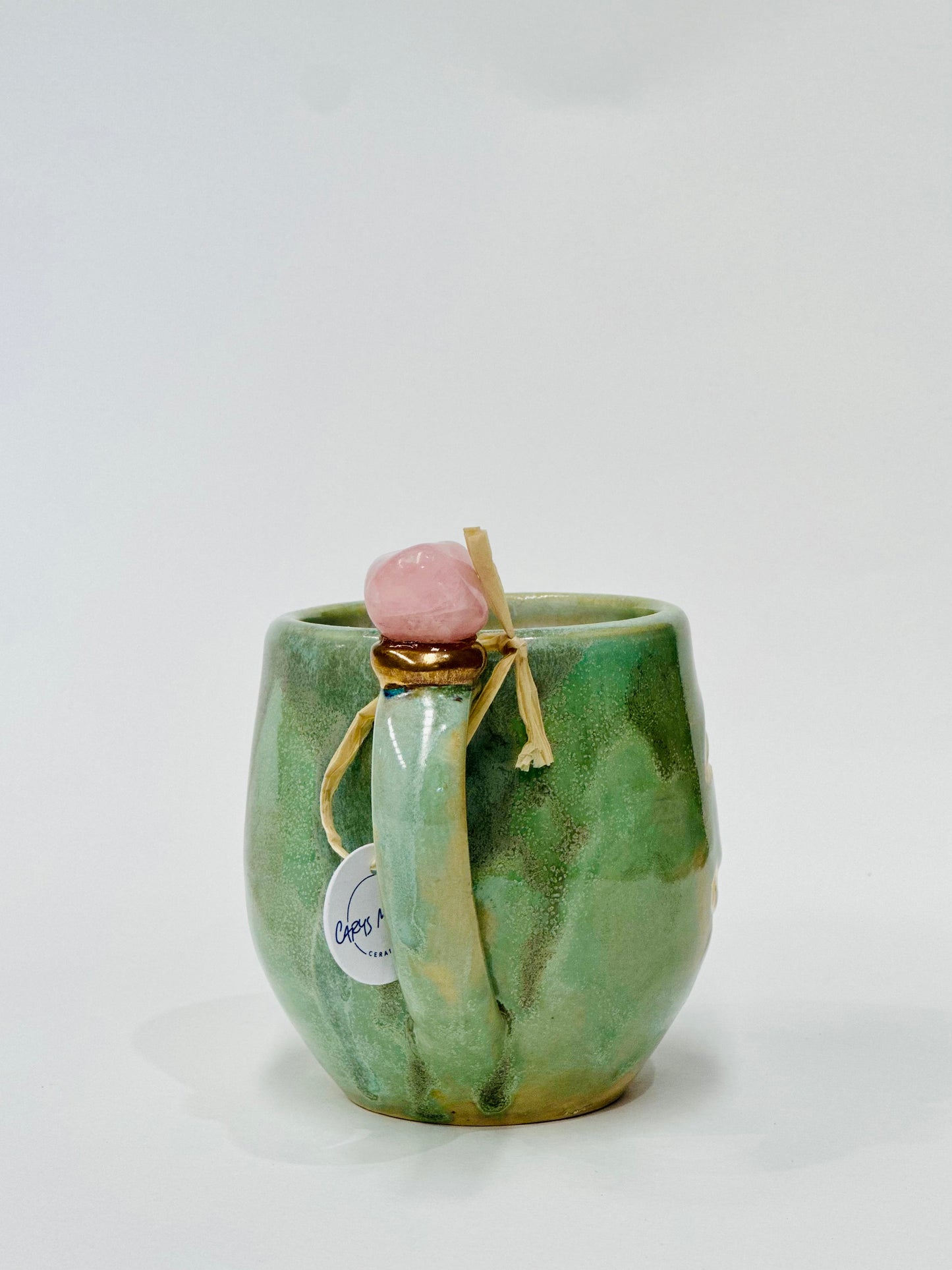 Triple Goddess Crystal Mug – Rose Quartz