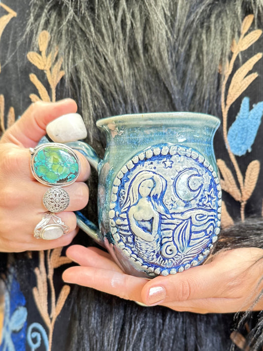 Mermaid Moonstone Crystal Mug