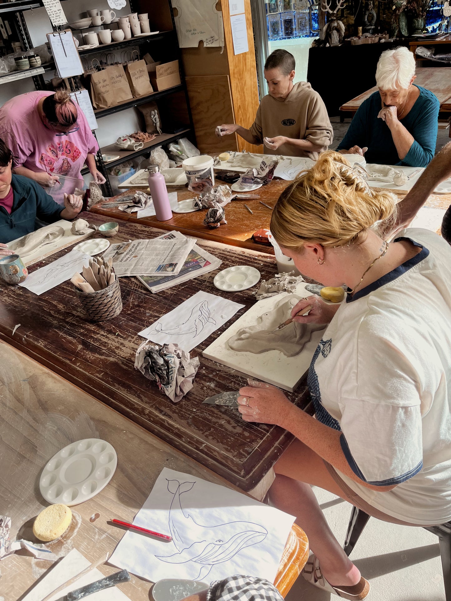 Sun 26th July 1pm - 3:30pm - Whimsical Whales – Ceramic Wall Hanging Workshop with Meri Mila