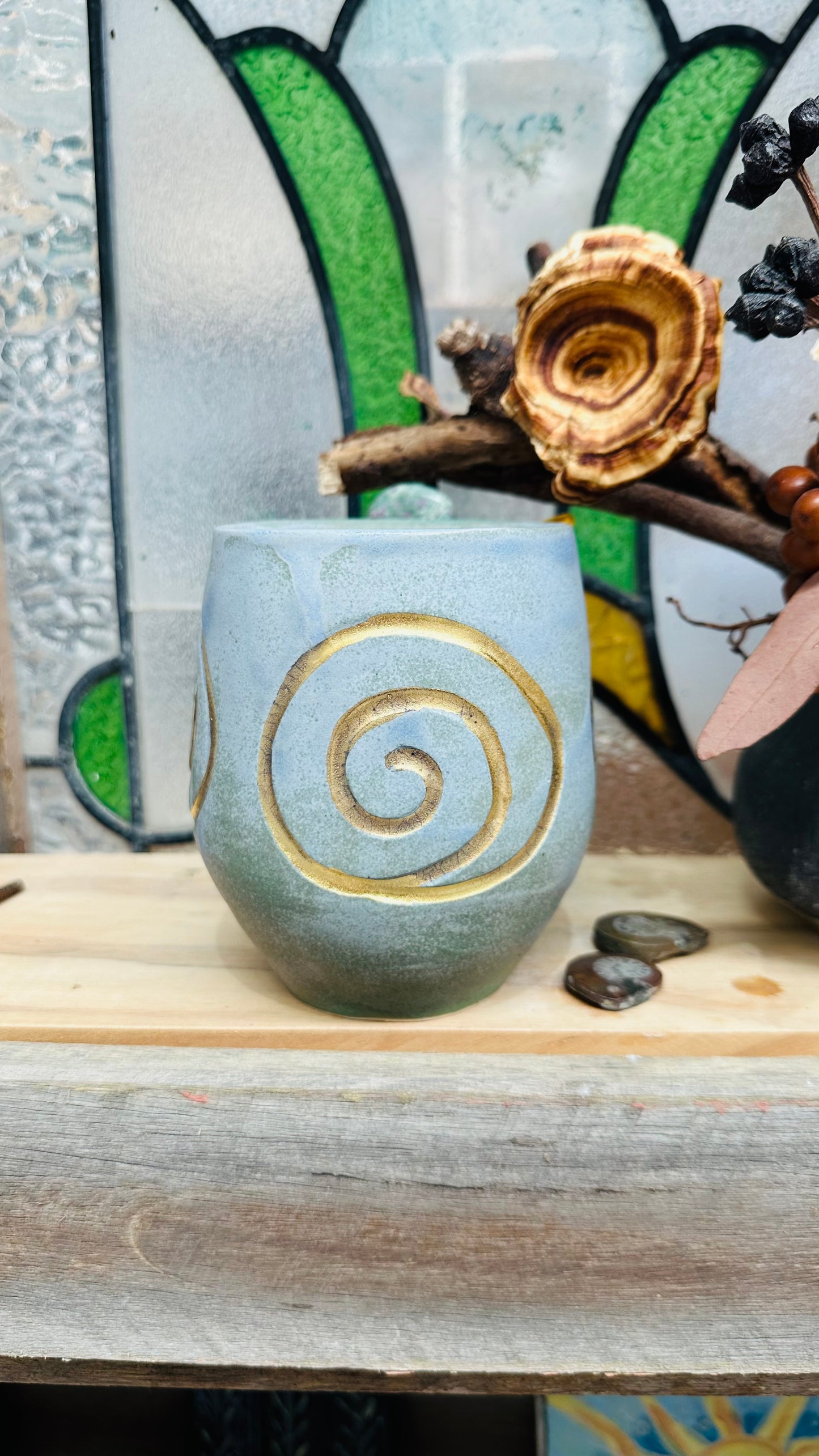 Ruby in Zoisite Triple Goddess Crystal Mug