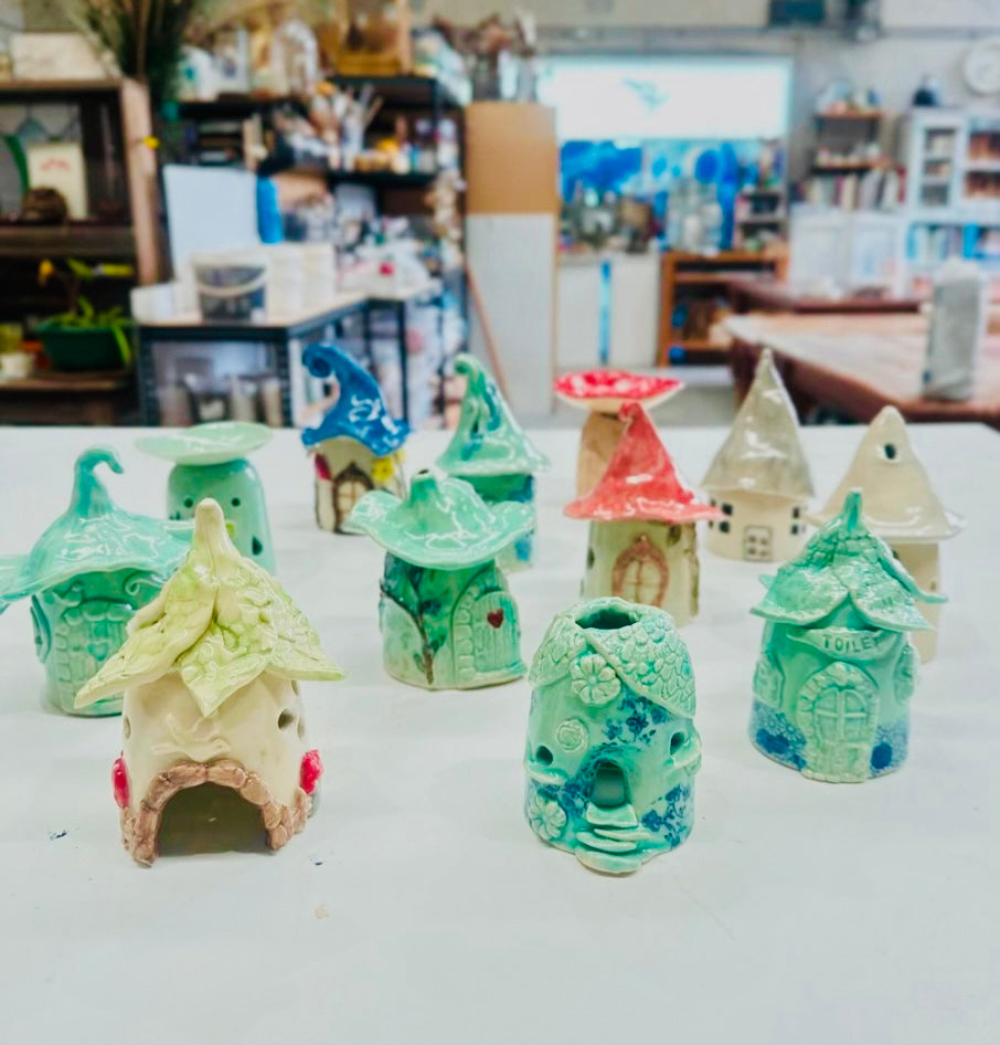 Saturday 1st February 1-3pm - Hand Building Pottery Workshop - Houses, Fairy Houses, Oil Burners and Houses