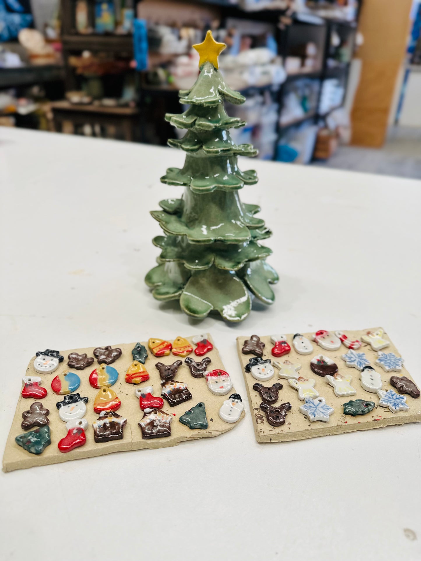 Christmas Pottery Workshop! Create your own Santa, Snowman, Angel or Xmas Tree. Sunday 16th November 9am - 1pm
