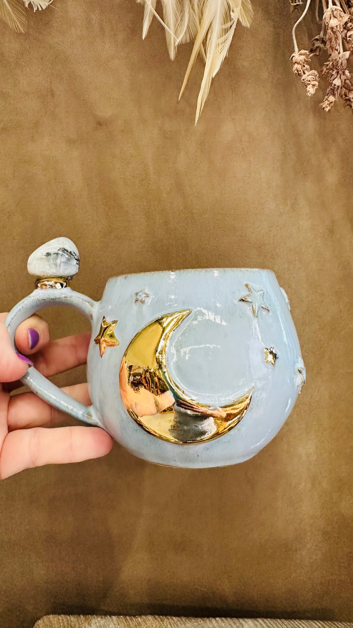 Moon Magic Crystal Mugs with Moonstone