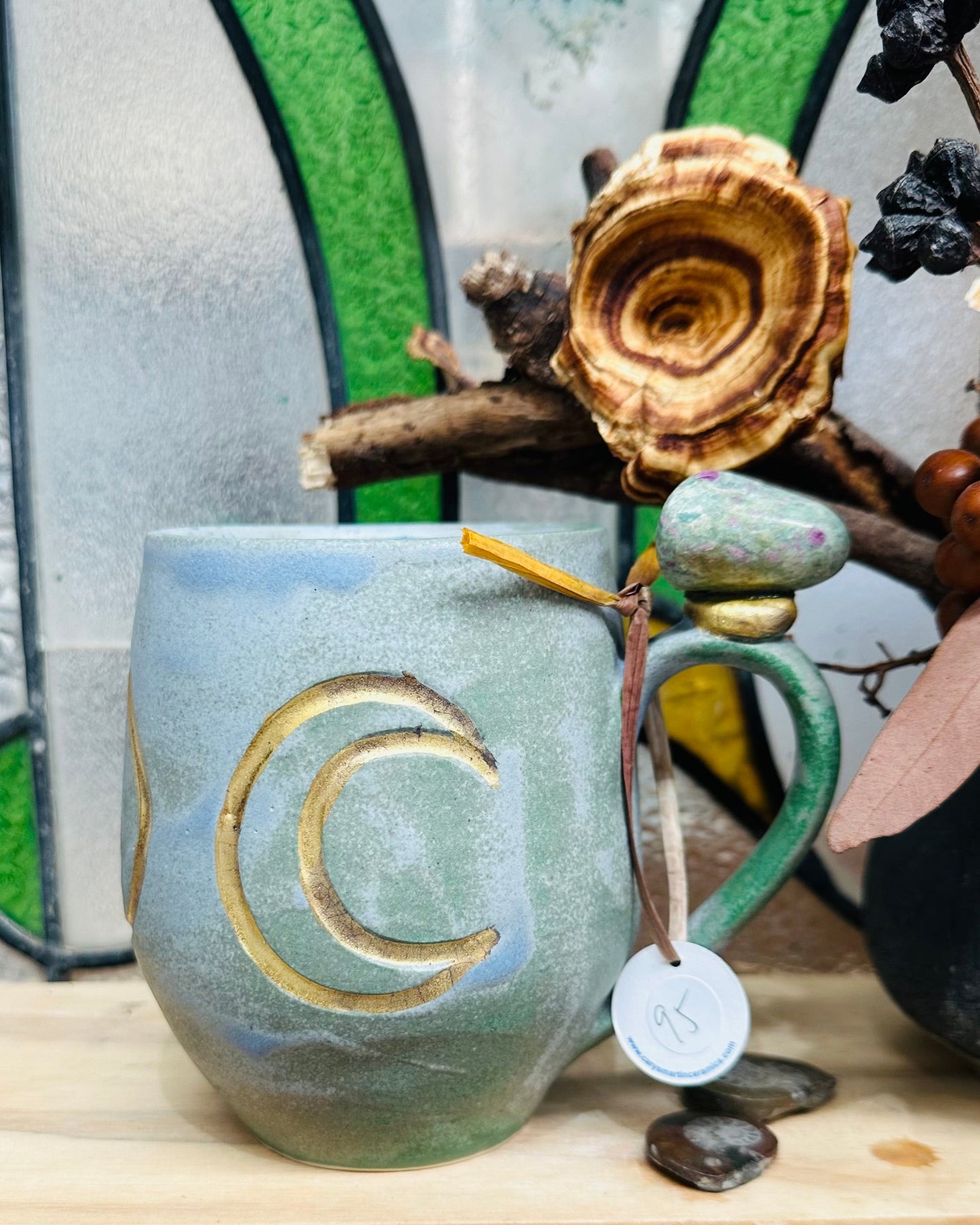 Ruby in Zoisite Triple Goddess Crystal Mug
