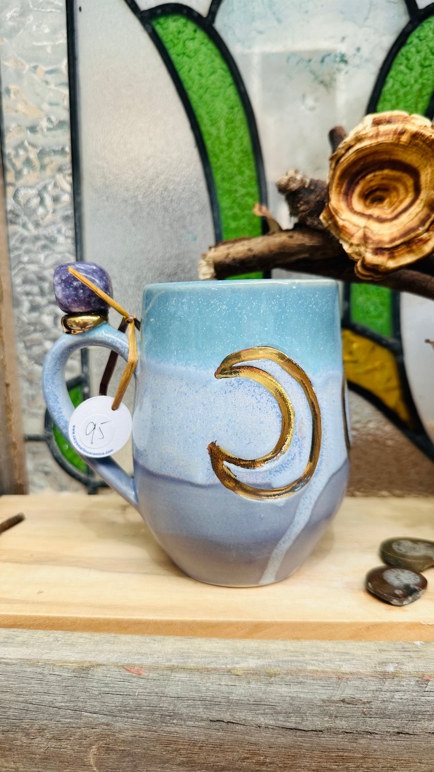Lepidolite Triple Goddess Crystal Mug