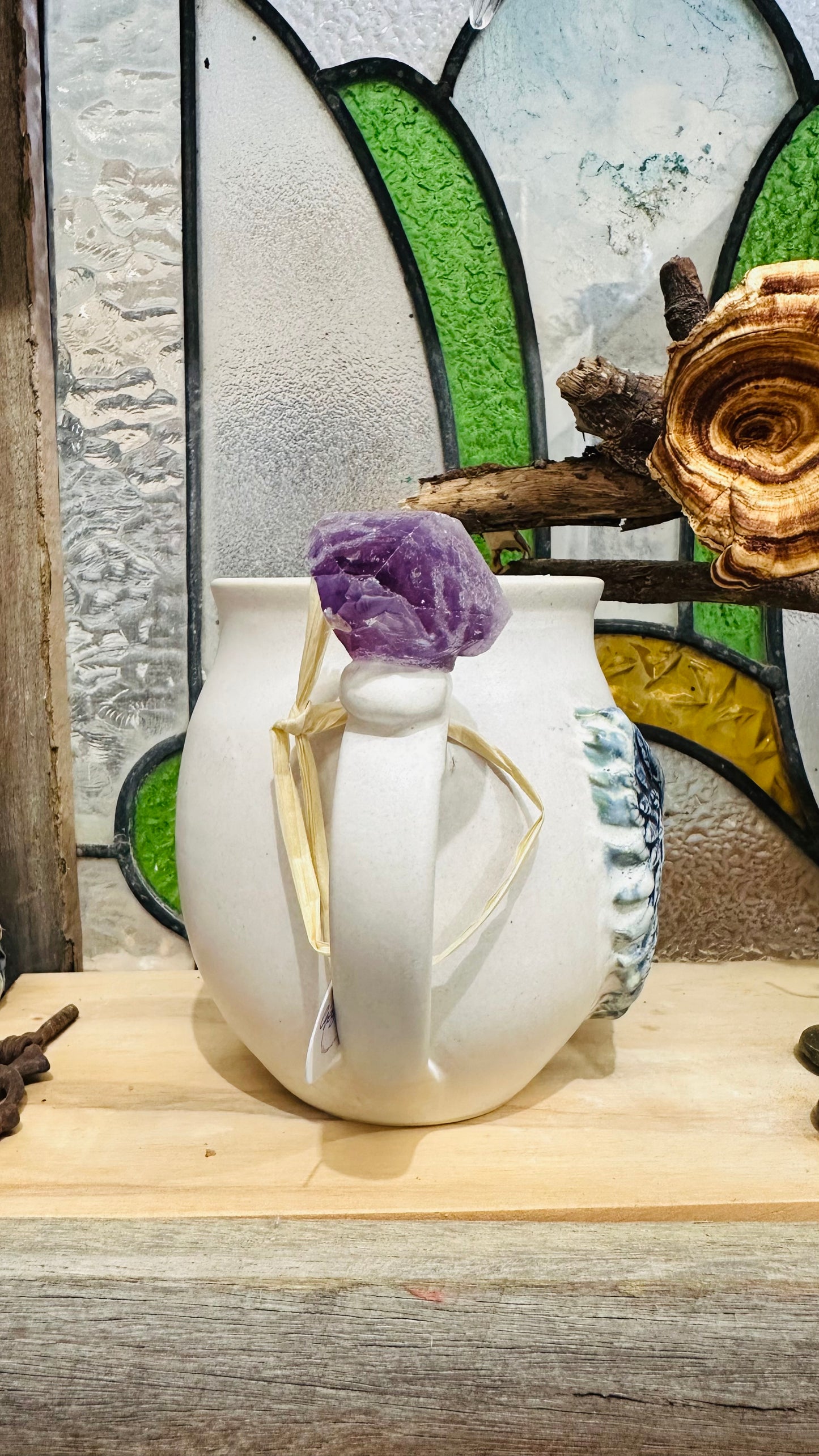 Angel Wing Amethyst Crystal Mug