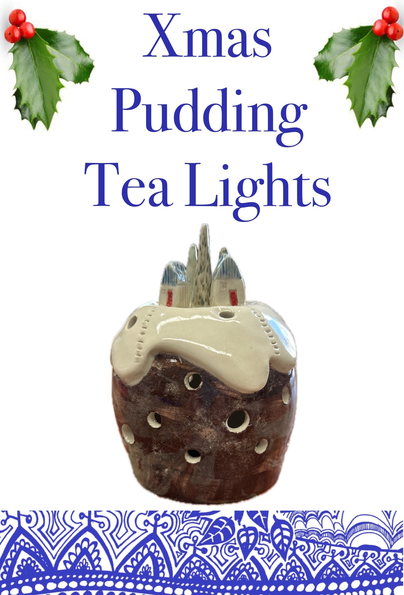 Christmas Pottery Workshop! Create your own Xmas Pudding tea light. Sunday 17th November 1-3pm