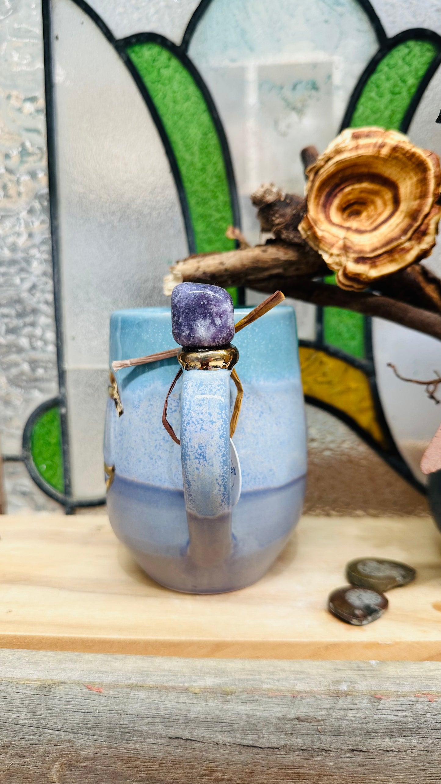 Lepidolite Triple Goddess Crystal Mug