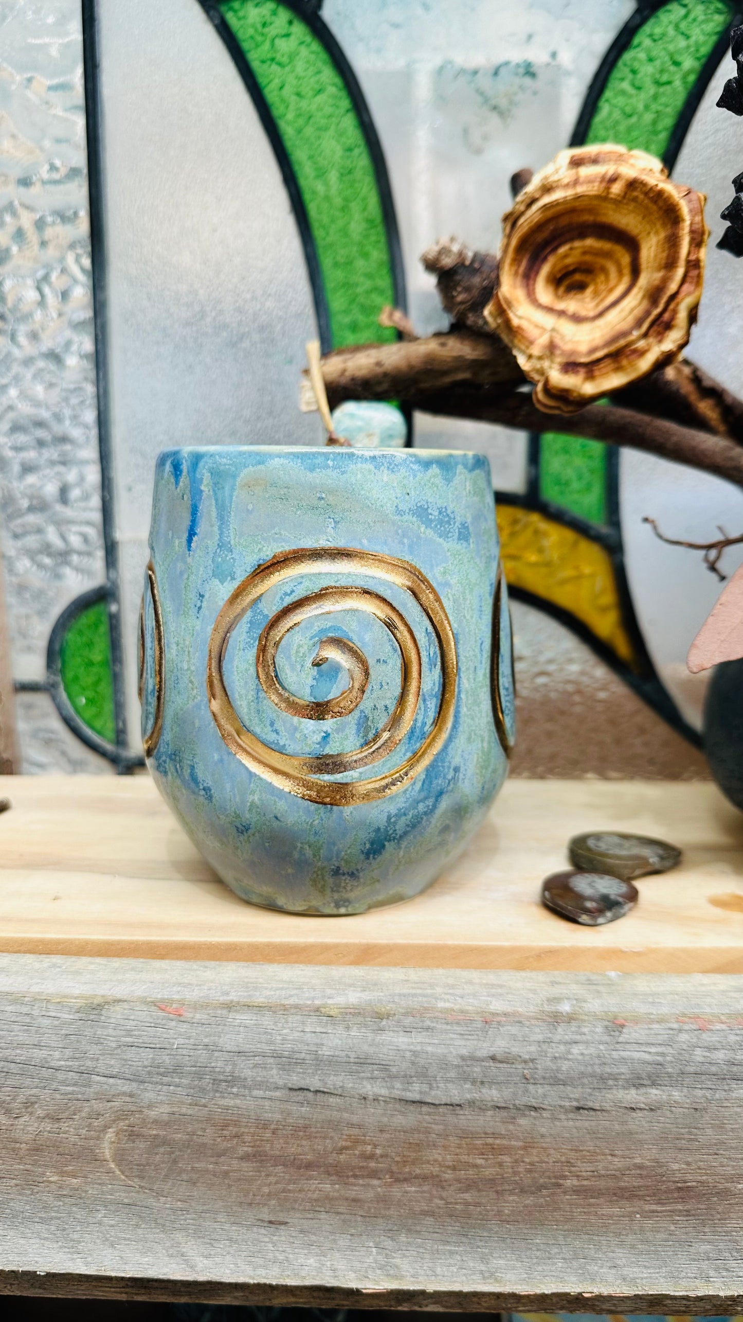 Ruby in Zoisite Triple Goddess Crystal Mug