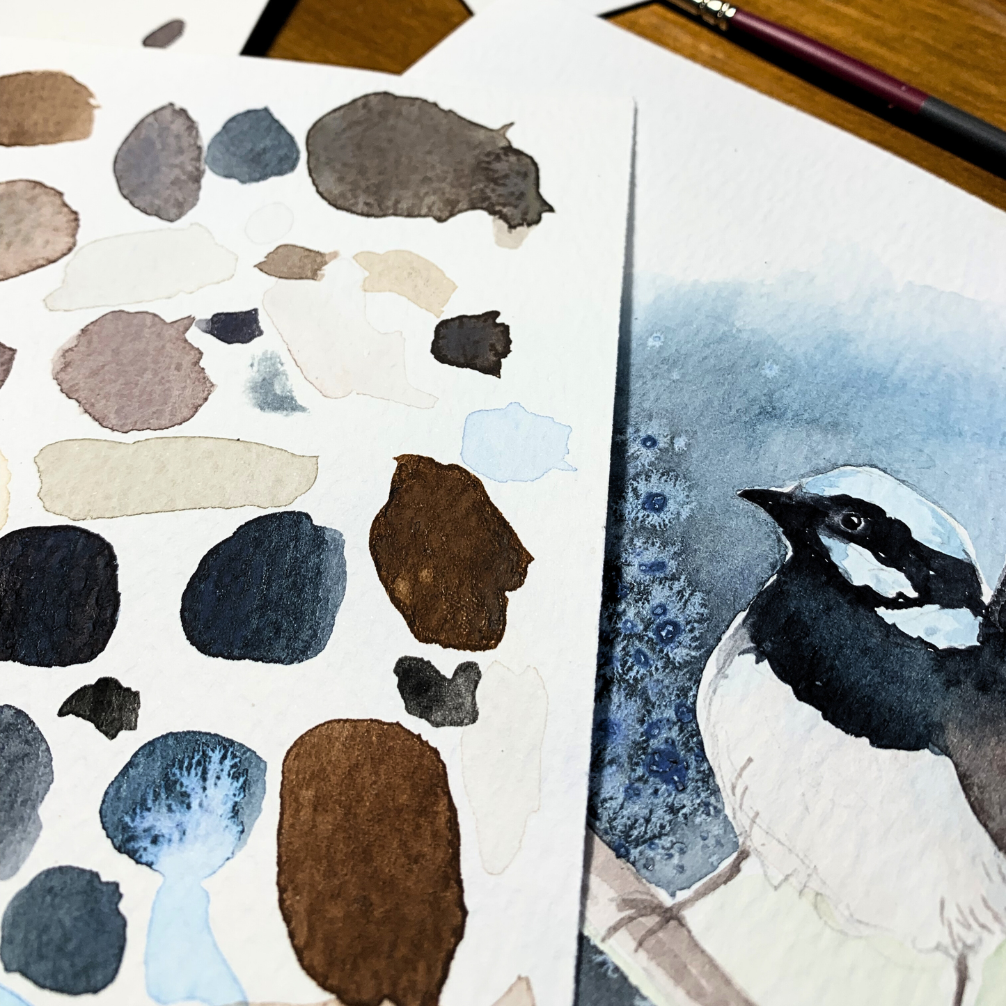 Sat 13th June 2-5pm - Watercolour Workshop Blue Fairy Wren - Advanced Beginner