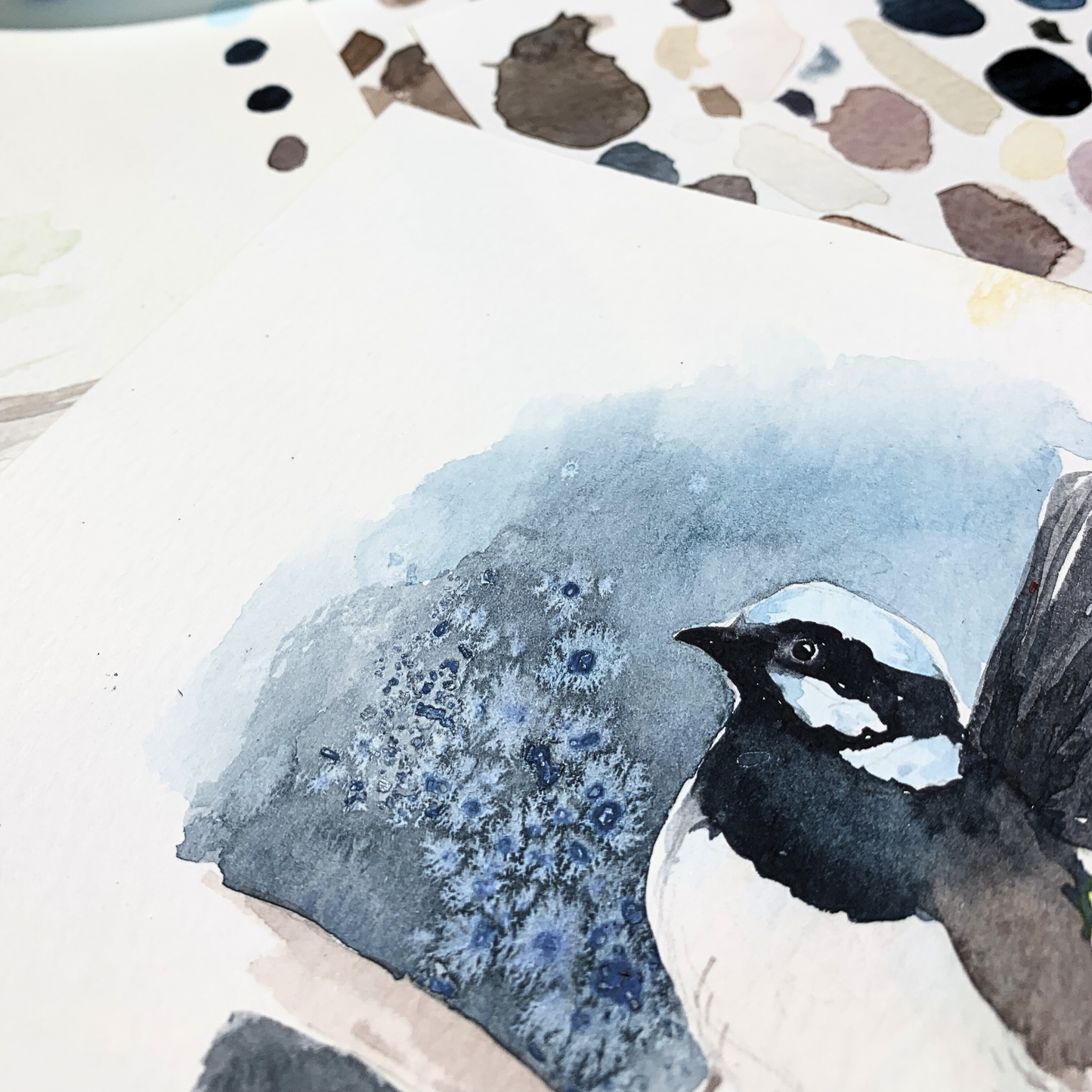 Sat 13th June 2-5pm - Watercolour Workshop Blue Fairy Wren - Advanced Beginner