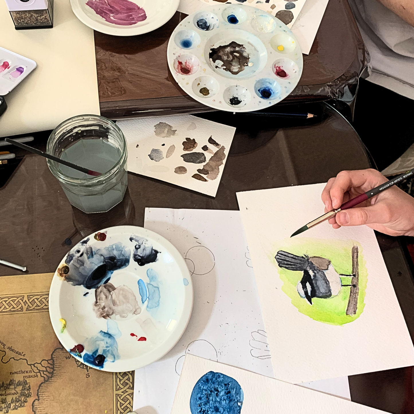 Sat 13th June 2-5pm - Watercolour Workshop Blue Fairy Wren - Advanced Beginner