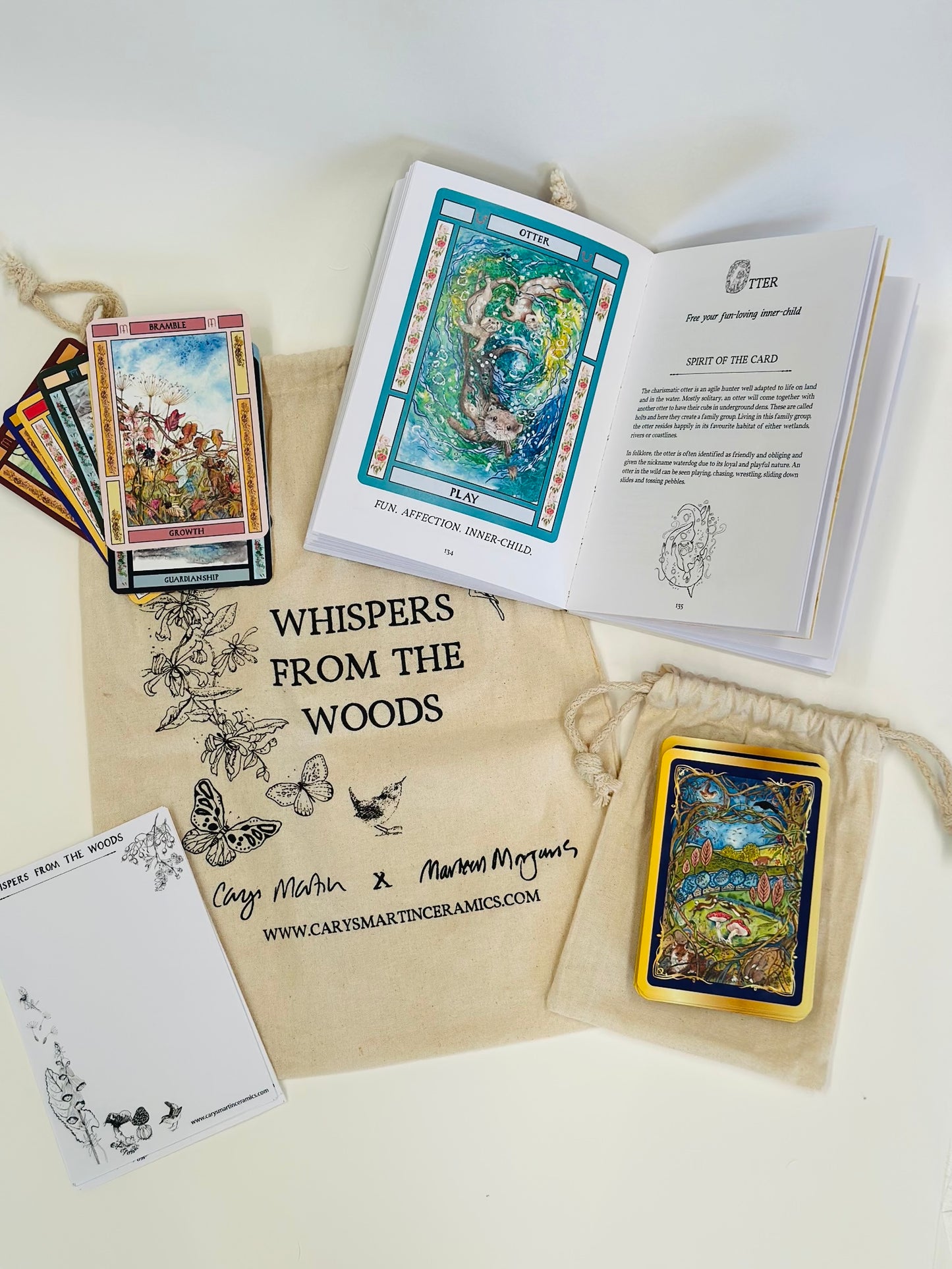 Whispers From The Woods oracle deck and companion guide book