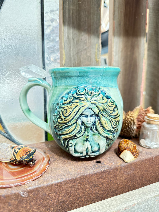 Ocean Goddess Quartz Crystal Mug