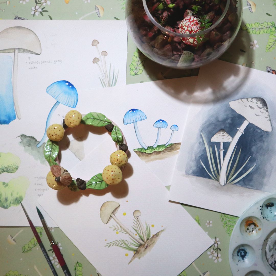 Watercolour Fungi Workshop - Sat 1st March, 10am-1pm Introduction to Watercolour Painting