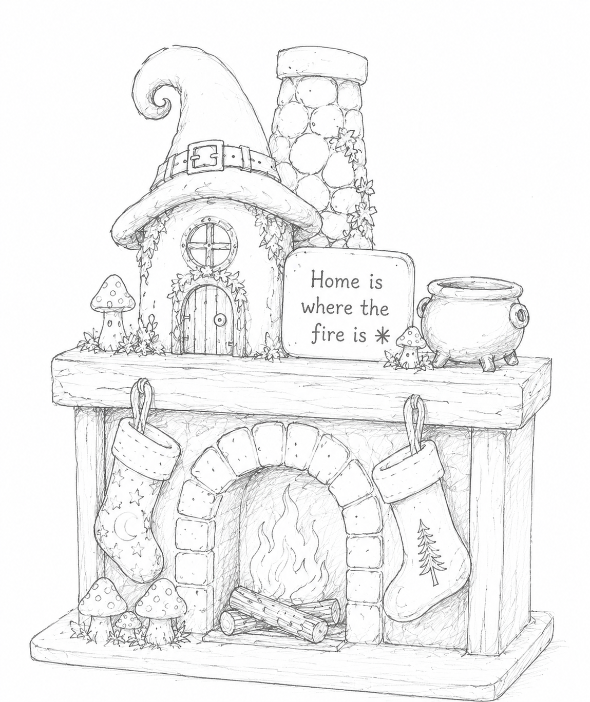 Saturday 28th November 9am - 3pm - Pottery Handbuilt Christmas Fireplace