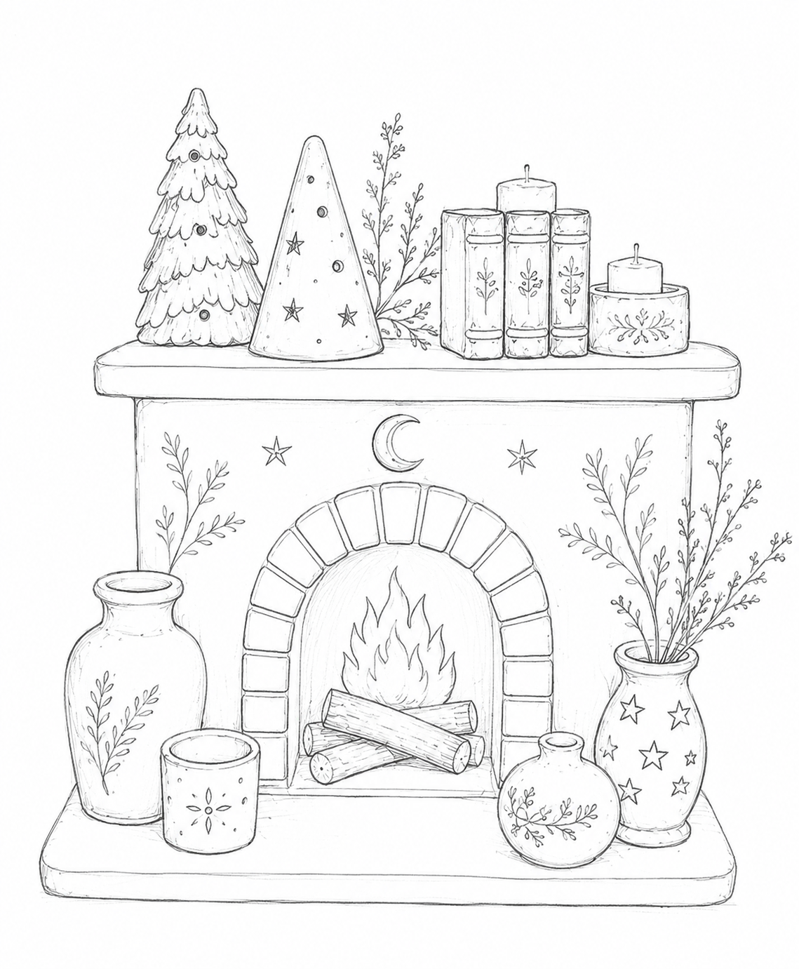 Saturday 28th November 9am - 3pm - Pottery Handbuilt Christmas Fireplace