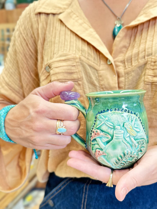 Toadstool Magic Amethyst Crystal Mug