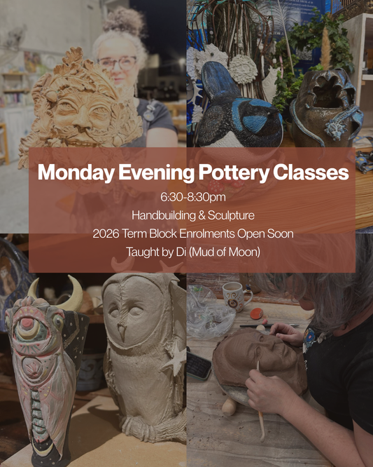 2026 7 week term Monday Evening Hand building and Sculpting with Diane