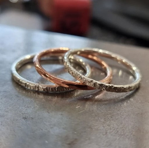 Sunday 11th May 10am - 3pm- Adults Intro to Silversmithing 2mm Ring Making.